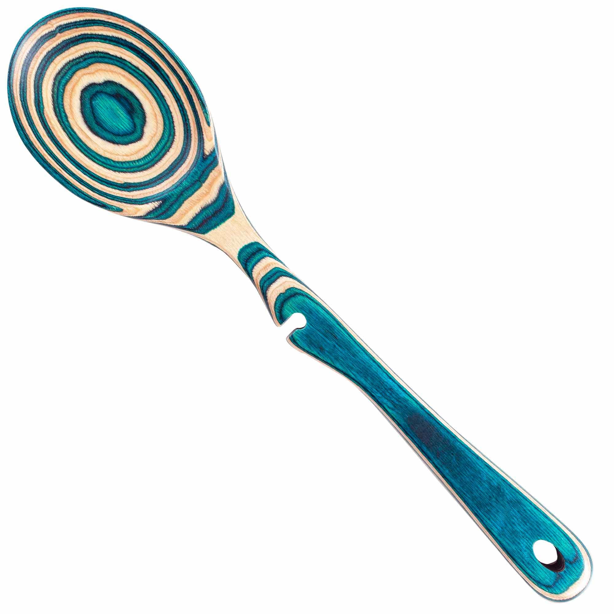 Baltique® Mykonos Collection Notched Cooking Spoon - Premium Wooden Kitchen Utensil for Sauteing, Stirring & Serving - Perfect for Pasta, Soups & Sauces