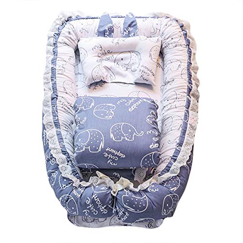 WANNISHA Portable Baby Lounger & Co-Sleeping Crib - Breathable Adjustable Newborn Nest for Safe Infant Sleep | Perfect for Nursery, Travel & Bedside Use