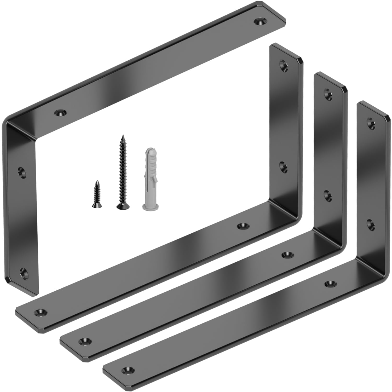 Heavy Duty Black Shelf Brackets 12