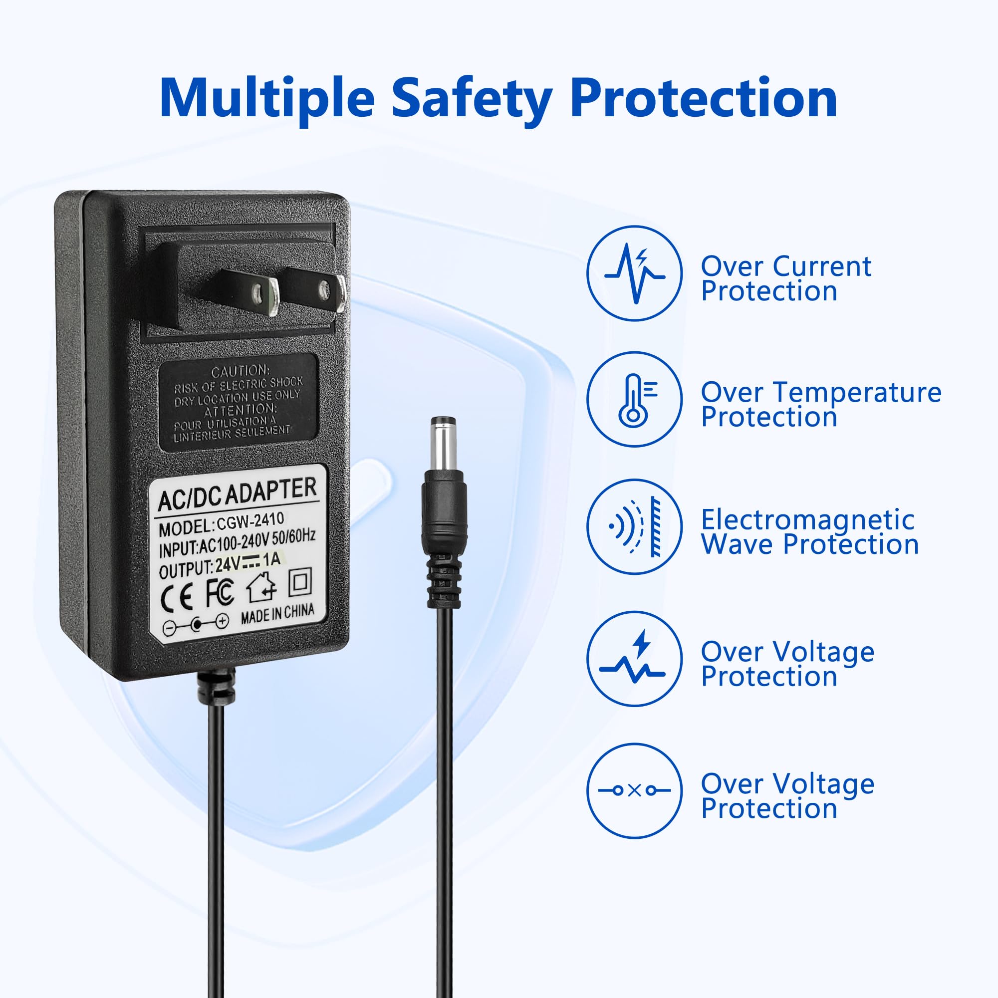 24V Battery Charger for Kids Ride-On Toys - Universal Power Wheels, Electric ATVs, Children's Cars (Jeep, Lamborghini, Mario Kart) - Fast DC Charger for 24 Volt Vehicles - Perfect for Home, Outdoor Play & Birthday Gifts