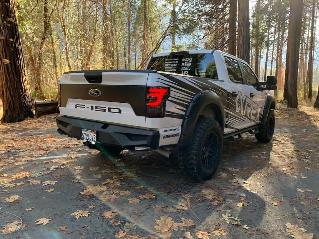 15-20 Ford F150 PRO Series LED Tail Lights - Red Smoke Lens - High Performance Brake Lights for Night Driving & Off-Road Adventures
