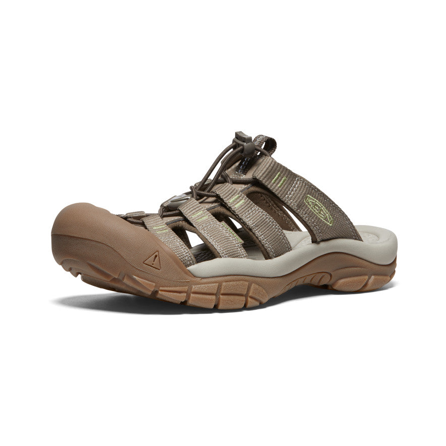 Women's Newport Slide Sandals - Comfortable & Stylish Timberwolf/Tarragon Color | Perfect for Beach, Pool, and Summer Outings