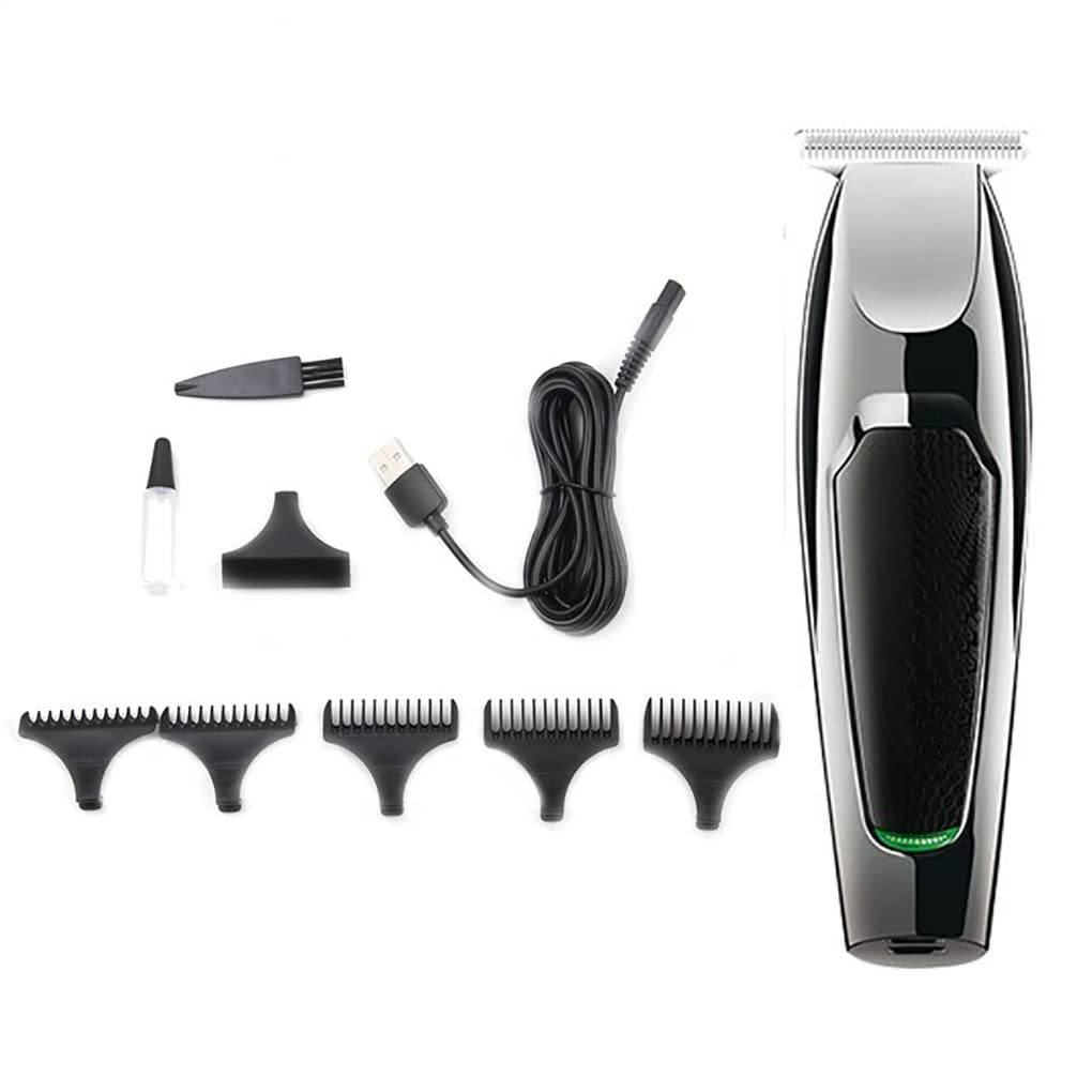 Professional USB Rechargeable Hair Clippers for Men - Electric Hair Trimmer & Beard Shaver with 0 Cutter Head (Black) - Perfect for Home Haircuts, Grooming, and Travel Use