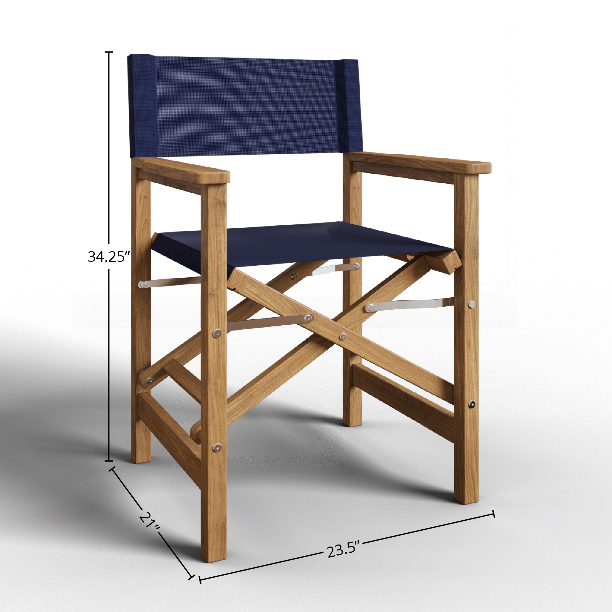 Premium Black Teak Outdoor Folding Armchair - Weather-Resistant Patio Dining Chair for Garden, Poolside & Restaurant Use
