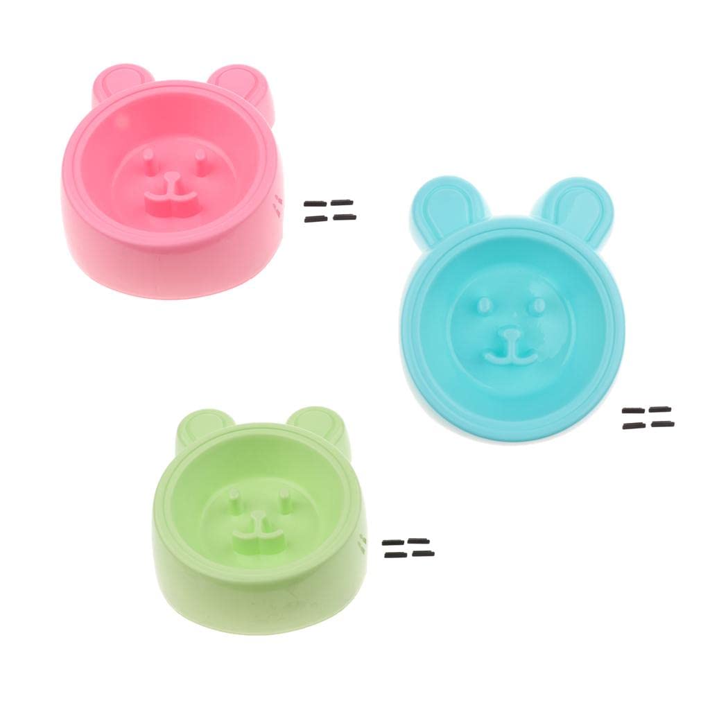 UJEAVETTE Slow Feeder Bowl for Dogs, Cats & Rabbits - Anti-Gulping Pet Food Dish for Healthy Eating - Pink - Perfect for Fast Eaters & Portion Control at Mealtime