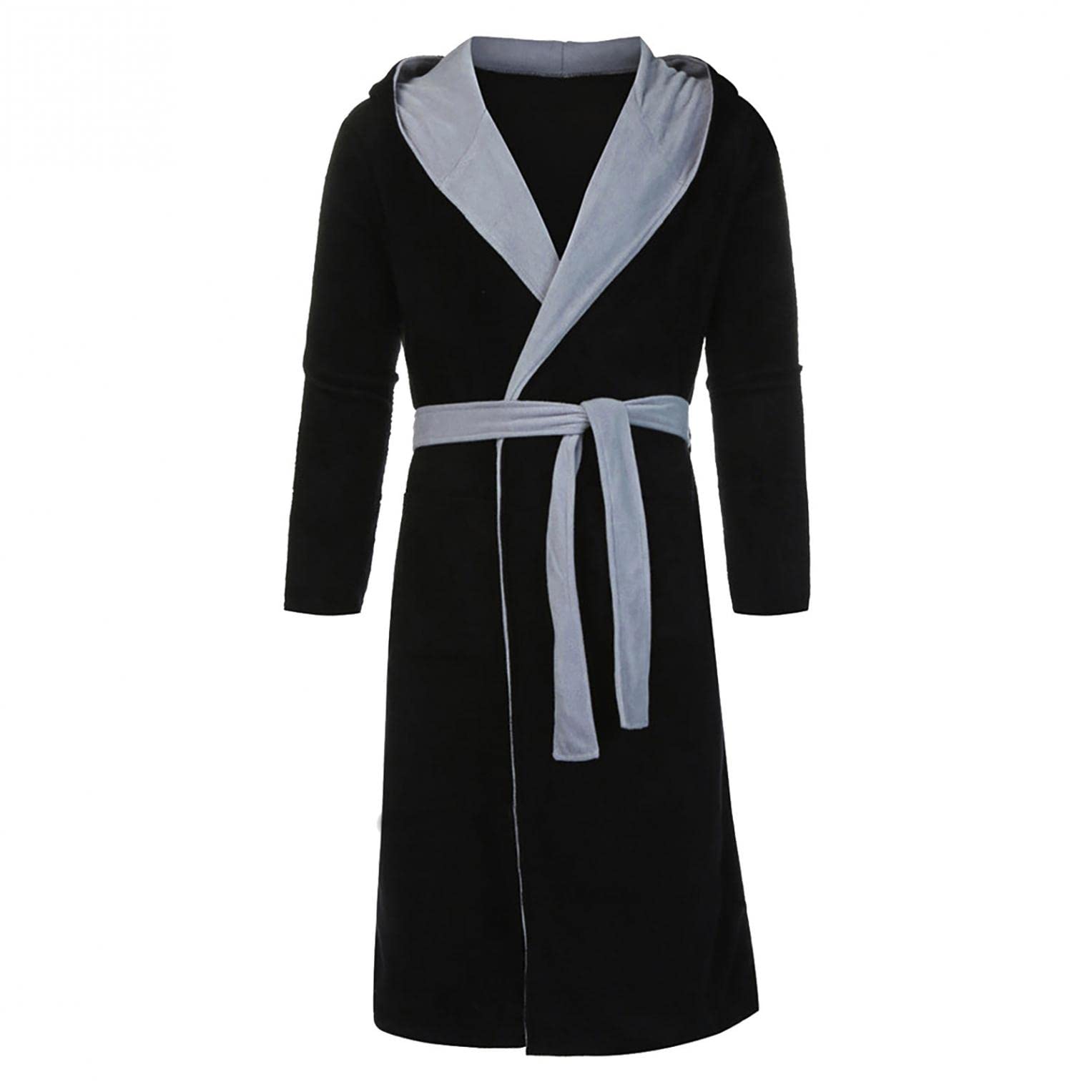 Men's Big & Tall Luxury Turkish Cotton Waffle Robe - Lightweight Fleece Plush Hooded Bathrobe for Spa, Hotel & Home Relaxation