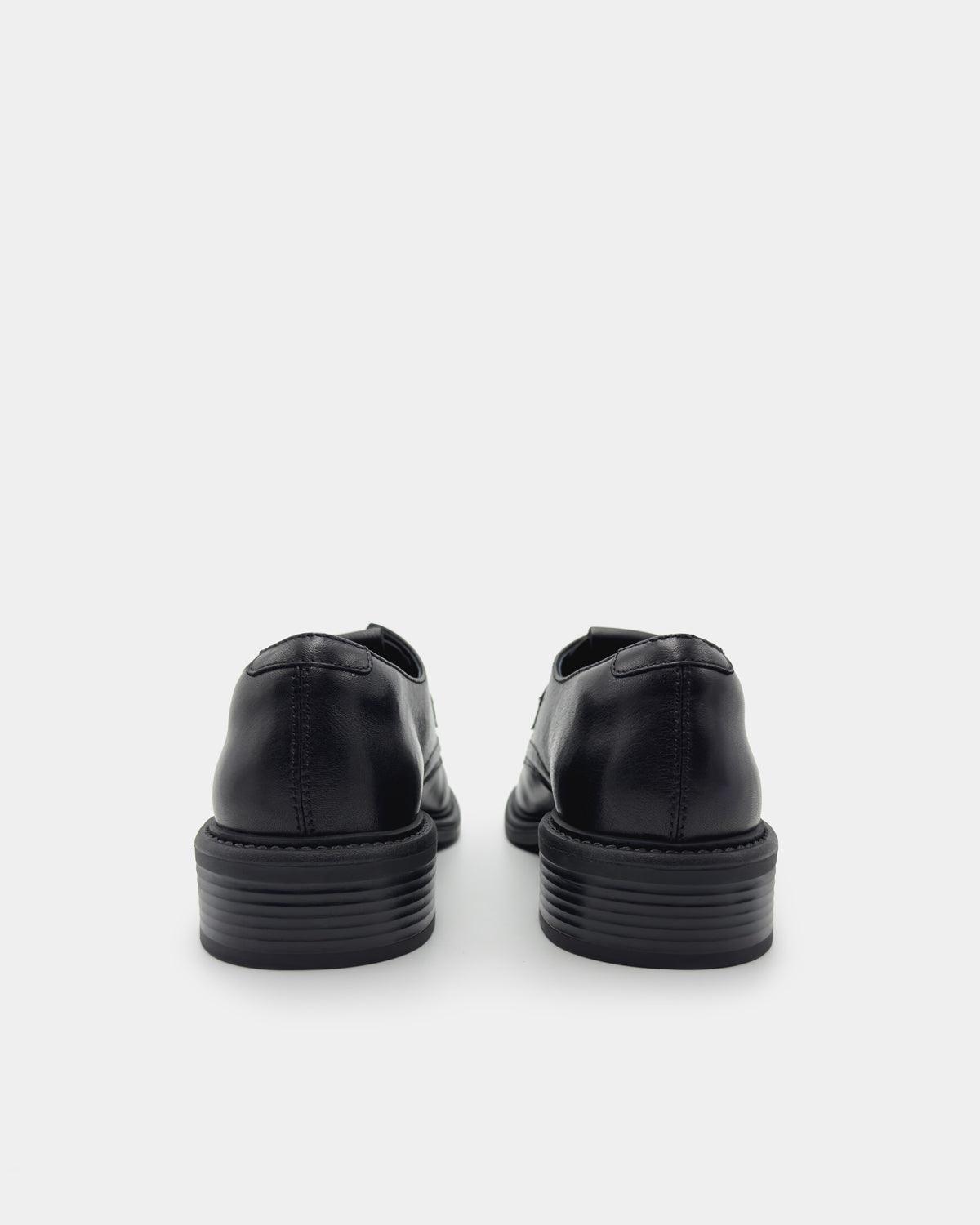 Black Leather Buckle Strap Loafers for Men & Women - Classic Comfortable Slip-On Shoes for Office, Casual & Dressy Occasions