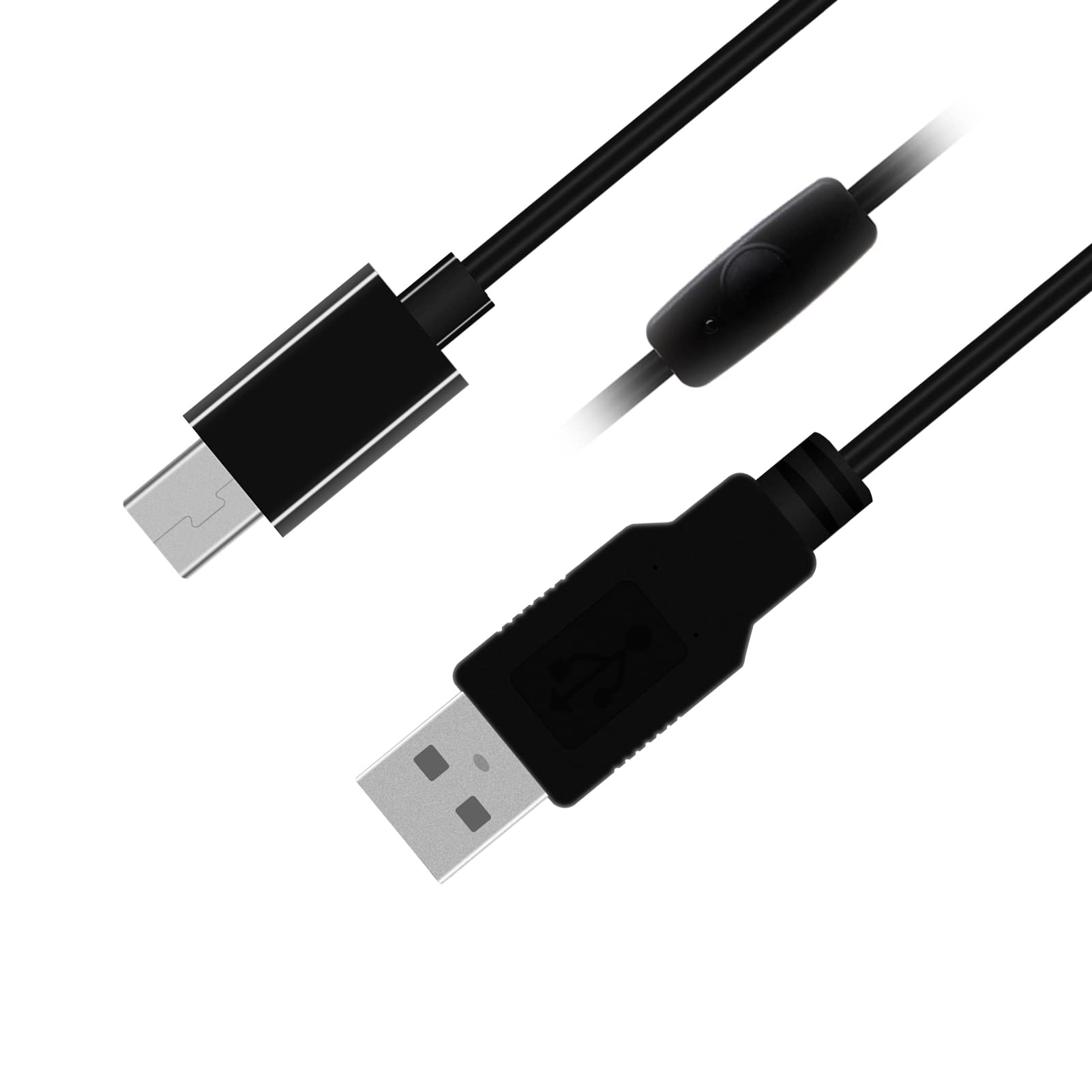 LOKEKE USB Type C to USB A Charger Cable 3.9ft with ON/OFF Switch - Fast Charging Cord for iPhone 15/14/13, Samsung Galaxy, iPad, Android Phones & Tablets - Perfect for Home, Office & Travel Use