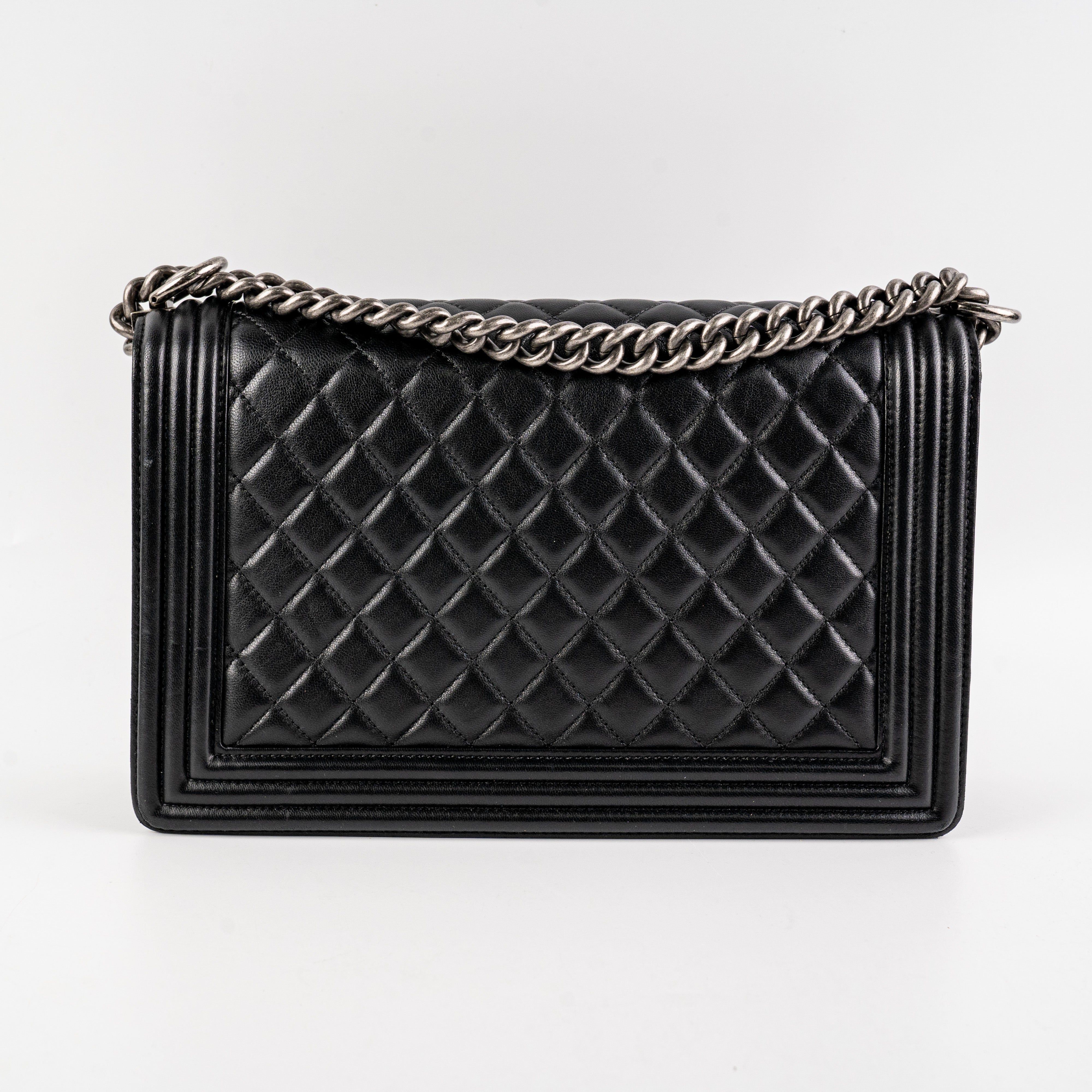 Chanel New Medium Boy Black Leather Handbag - Luxury Designer Crossbody Bag for Women, Perfect for Evening Events & Daily Use