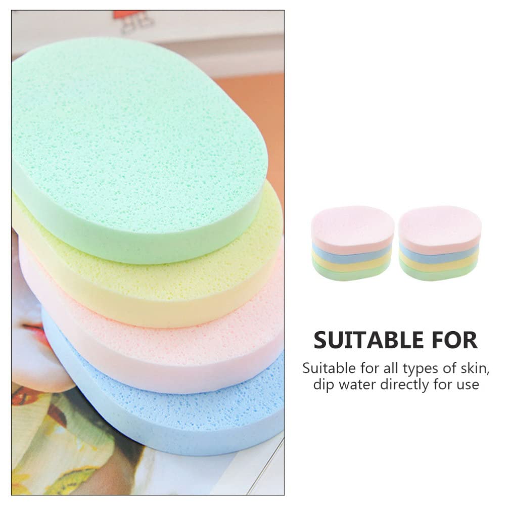 Beavorty 8Pcs Soft Powder Puff & Exfoliating Bath Mitt Set - Gentle Face Cleansing Pads, Body Scrubber & Loofah Sponge for Smooth Skin Care - Perfect for Daily Facial Wash & Shower Exfoliation