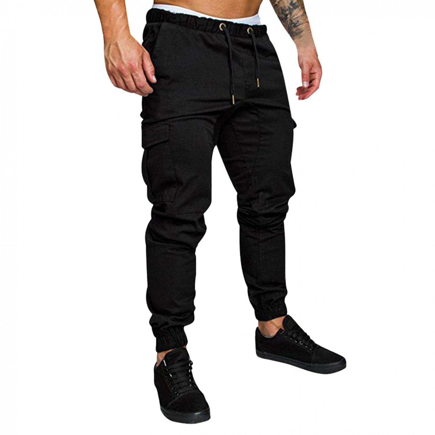 WUAI Men's Outdoor Cargo Hiking Pants - Slim Fit Joggers for Gym, Workout & Casual Wear - Durable Tapered Sweatpants for Hiking, Travel & Everyday Use