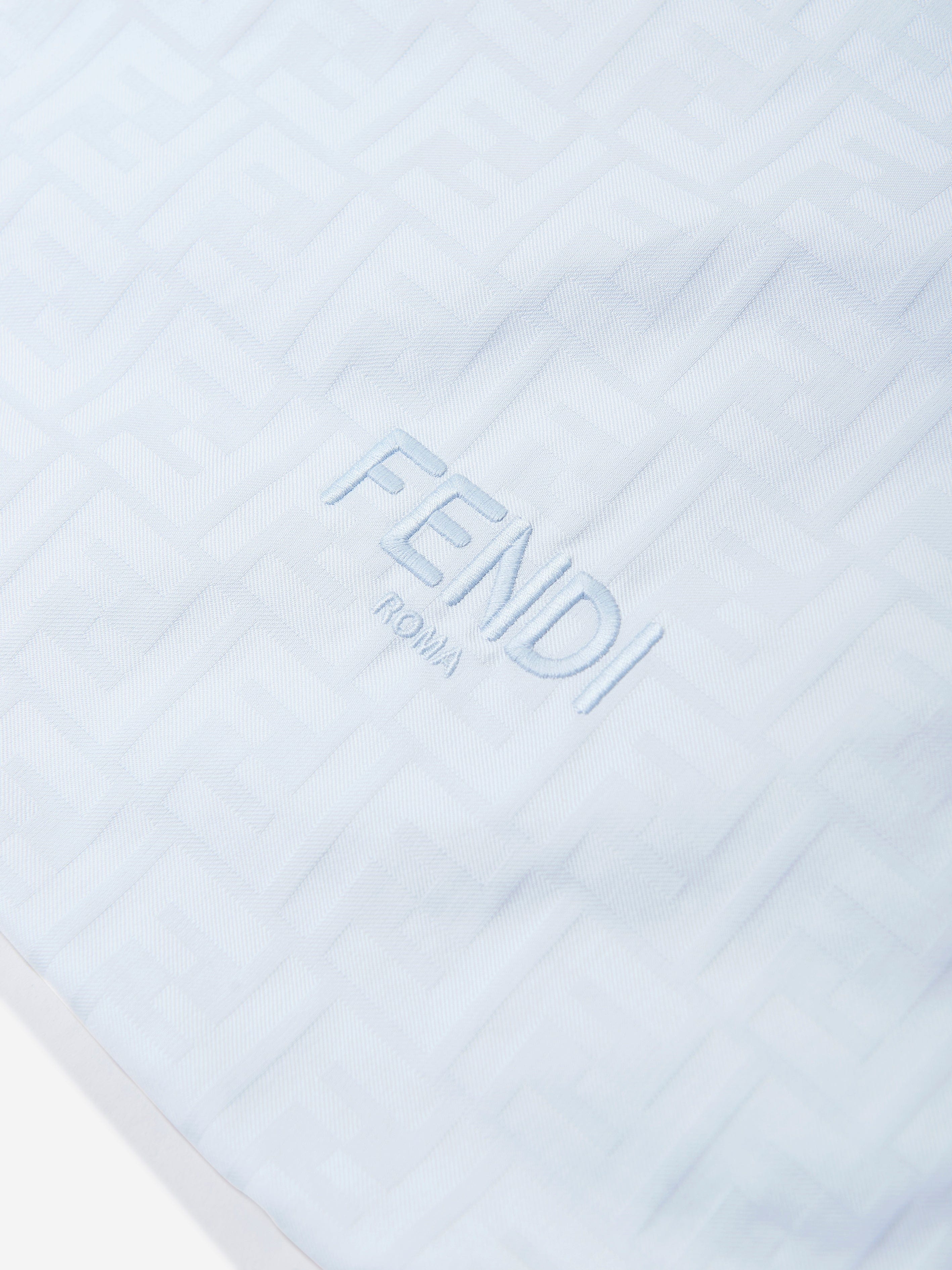 Blue Baby Boys Logo Blanket - 80cm Soft Fleece Blanket for Newborns & Toddlers - Perfect for Nursery, Stroller, and Travel