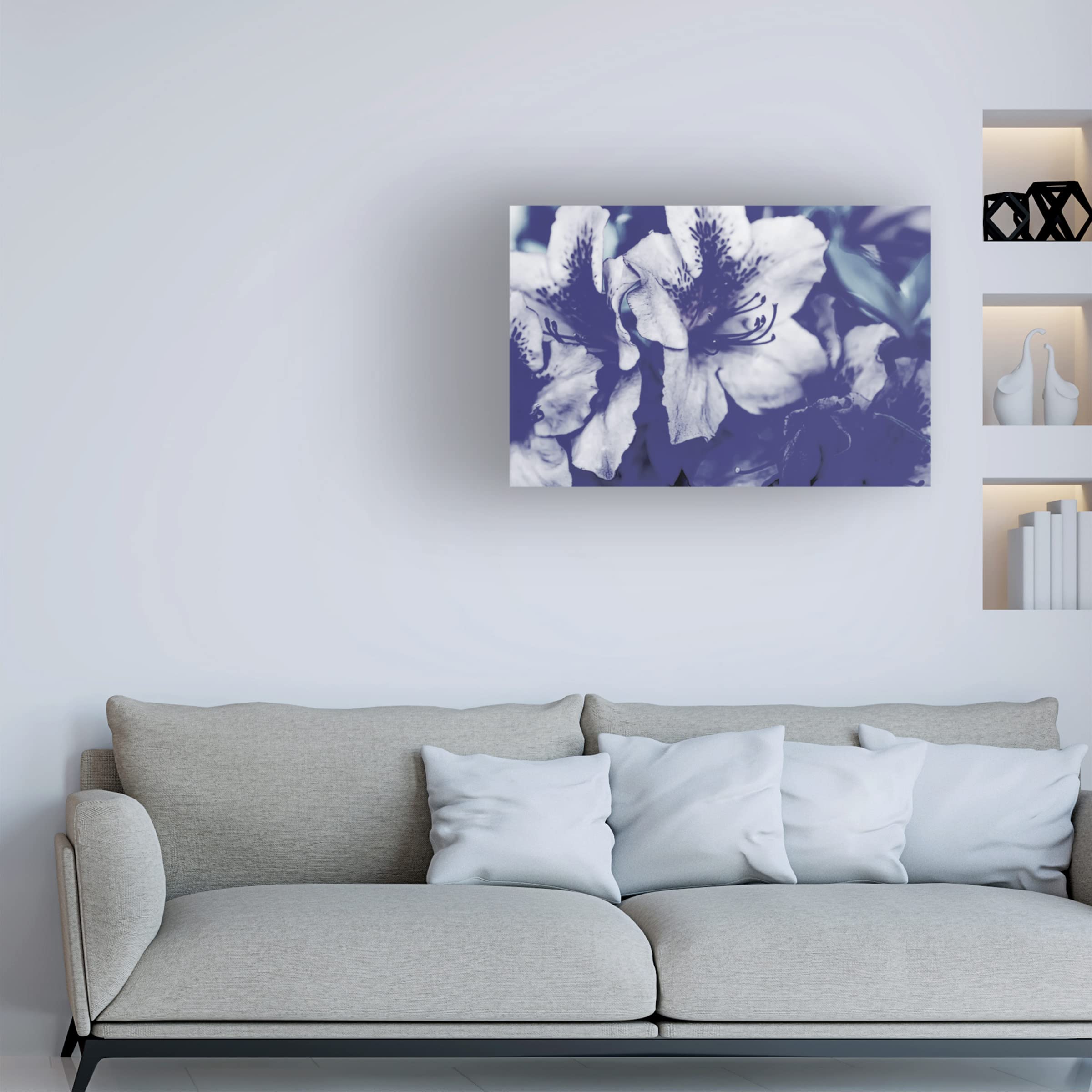 Eva Bane 'Endless Blue 03' Abstract Canvas Wall Art - 16x24 Inches, Stretched Framed Ready to Hang - Perfect for Living Room, Bedroom & Office Decor