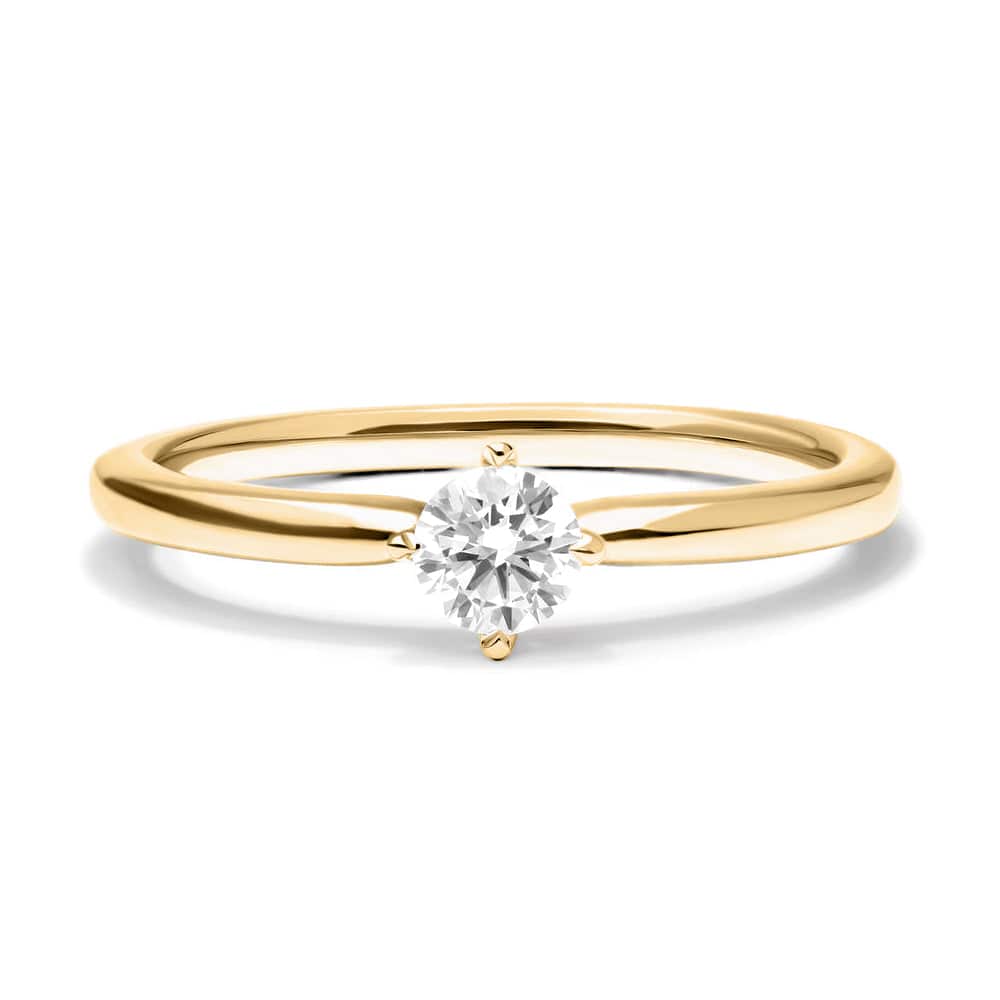 Petite Round Cut Lab Grown Diamond Solitaire Promise Ring for Women - Elegant Minimalist Engagement & Anniversary Jewelry Gift