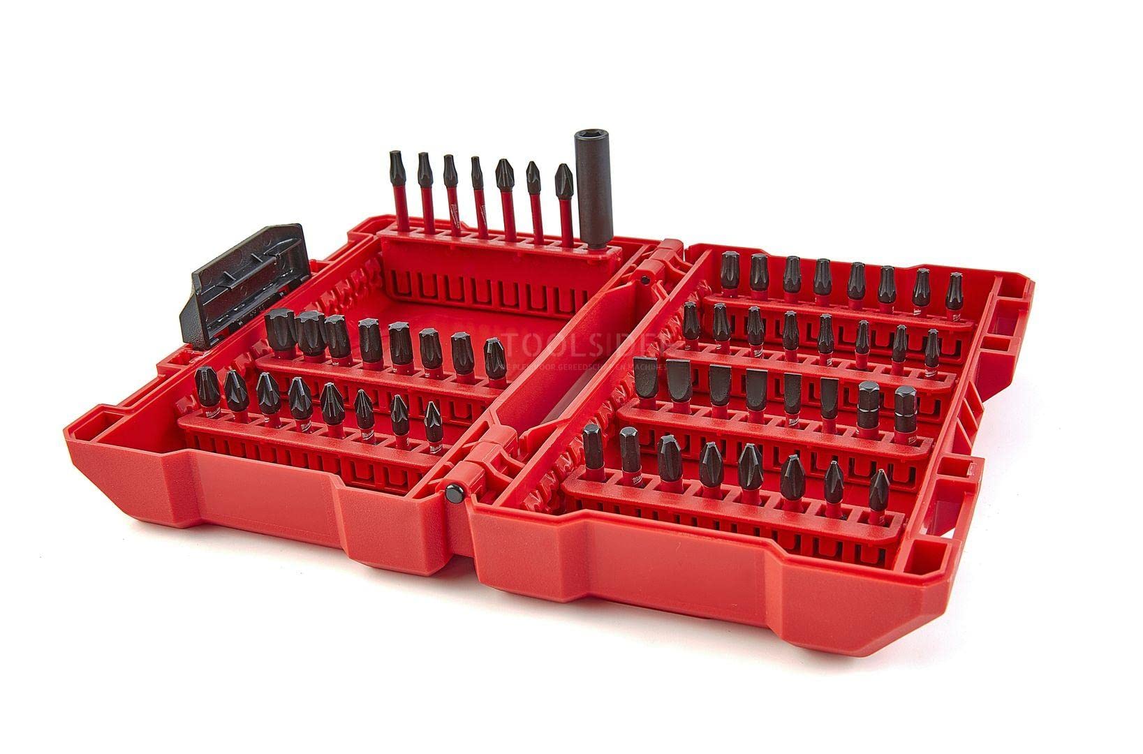 Milwaukee MW4932430907 15-Piece Impact Ready Bit Set with Case - Red - Perfect for Drilling, Screwdriving & Construction Projects