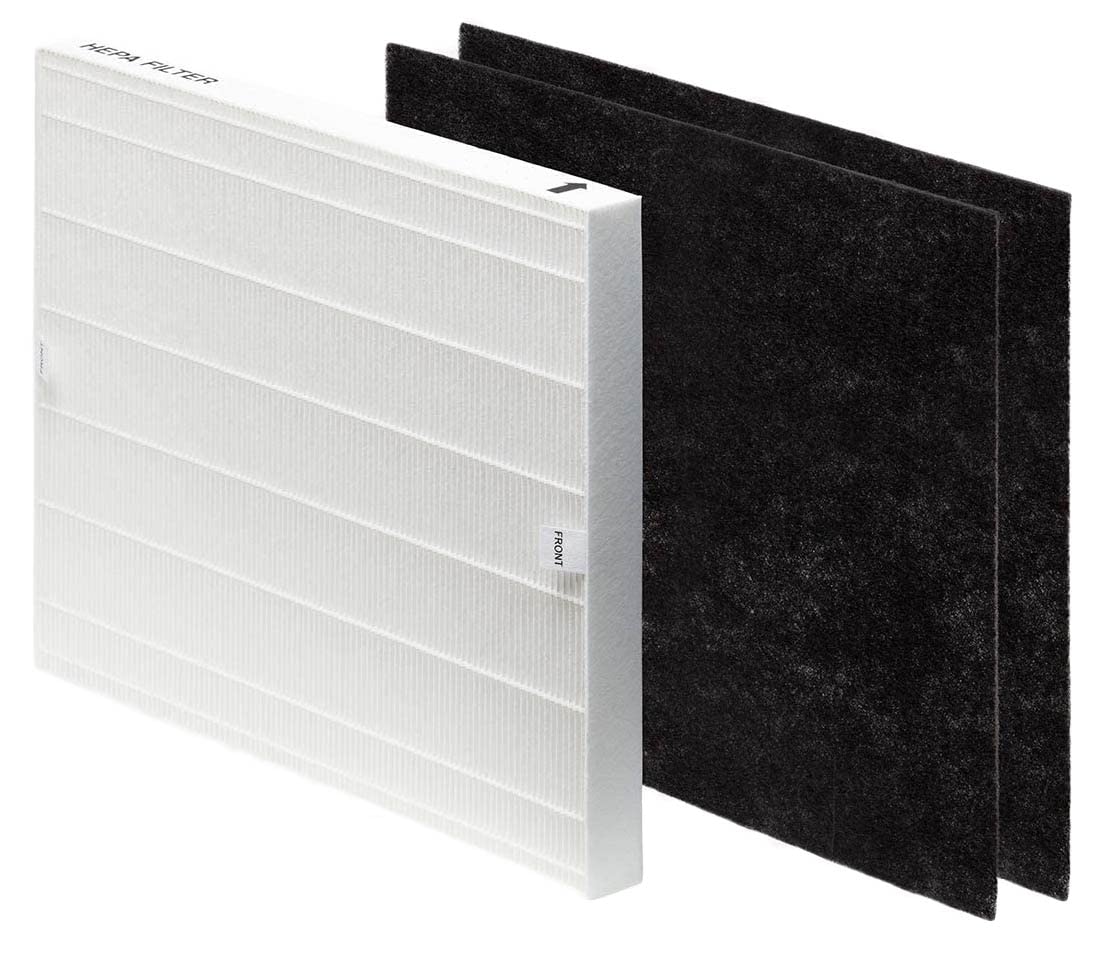 Nispira Air108 True HEPA with Activated Carbon Filter Replacement (2-Pack) - Compatible with Oreck AirInstinct Models 75,100,108,109,150,200 - Eliminates Smoke, Pet Odors & Allergens - Perfect for Home, Office and Nursery Air Purification