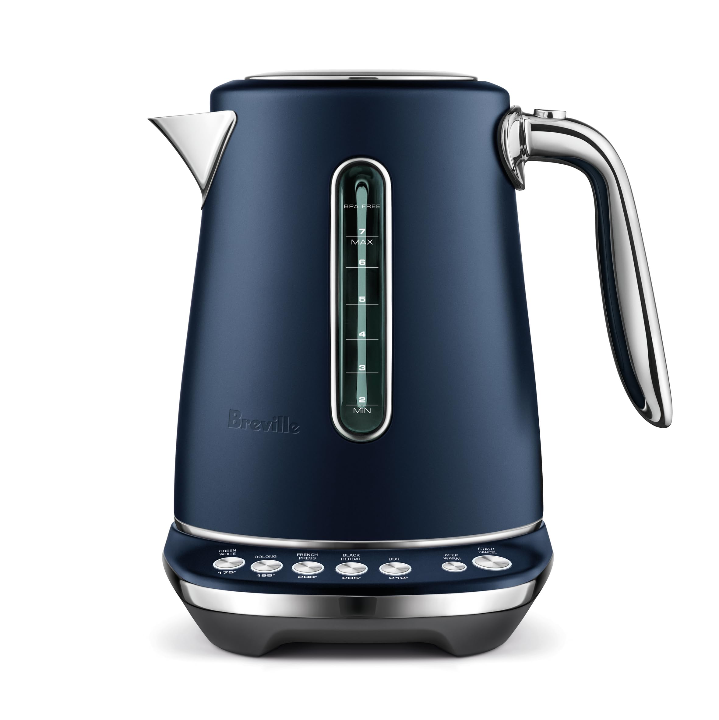 Breville BKE845DBL Smart Kettle Luxe Water Heater - 7 Cup Capacity, Damson Blue - Perfect for Home, Office & Tea/Coffee Brewing