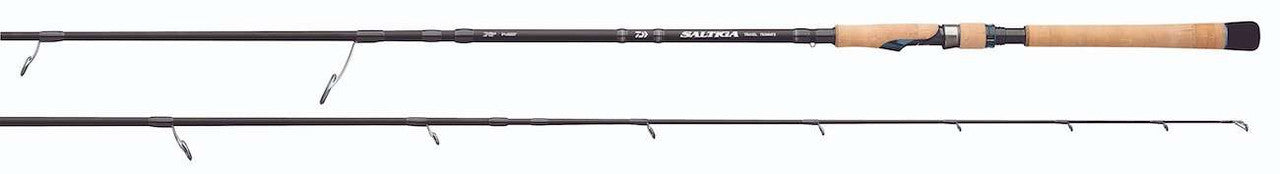 Daiwa SATRIN703MLFS Saltiga Inshore Travel Spinning Rod - 7' Medium Light 2-Piece Fishing Rod for Saltwater & Freshwater - Perfect for Travel, Kayak & Shore Fishing Adventures