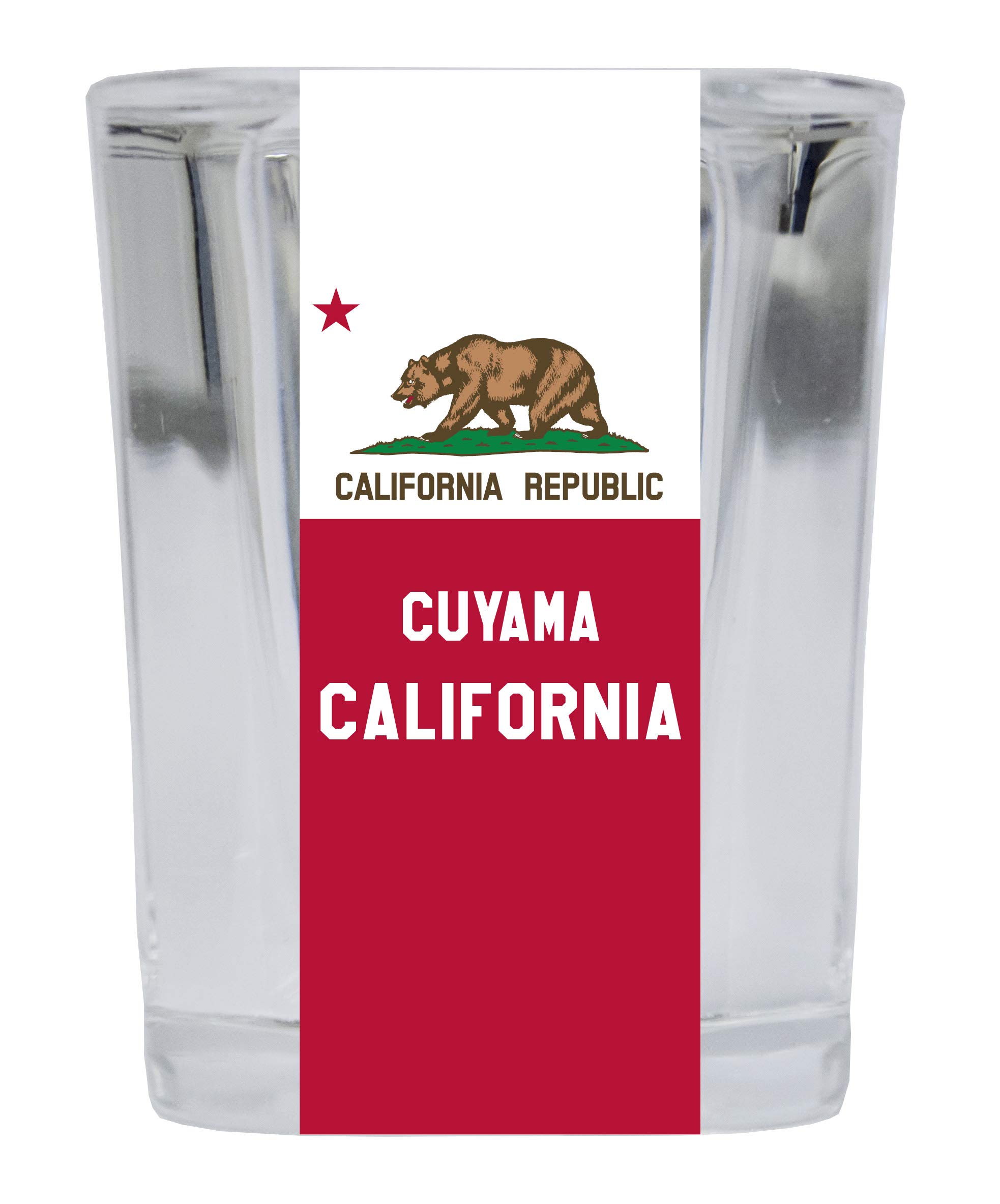 Cuyama California Souvenir 2 Ounce Square Shot Glass - Perfect for Whiskey, Tequila & Party Favors