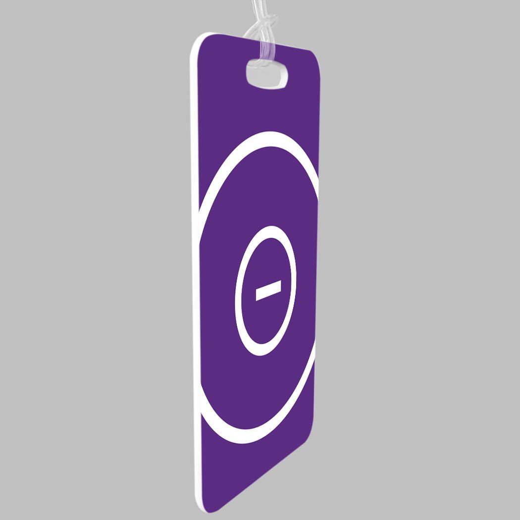 Custom Purple Wrestling Luggage Tag with Large Wrestling Ring Design & Personal Info on Back - Perfect for Gym Bags, Travel Suitcases & Sports Equipment