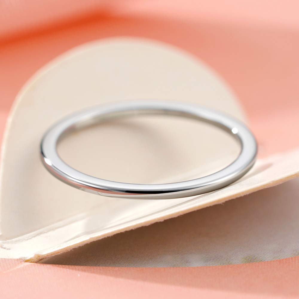 1mm to 8mm Tungsten Wedding Rings for Women & Men - Silver/Black Domed Polished Engagement Bands - THREE KEYS JEWELRY - Perfect for Weddings, Anniversaries, and Everyday Wear