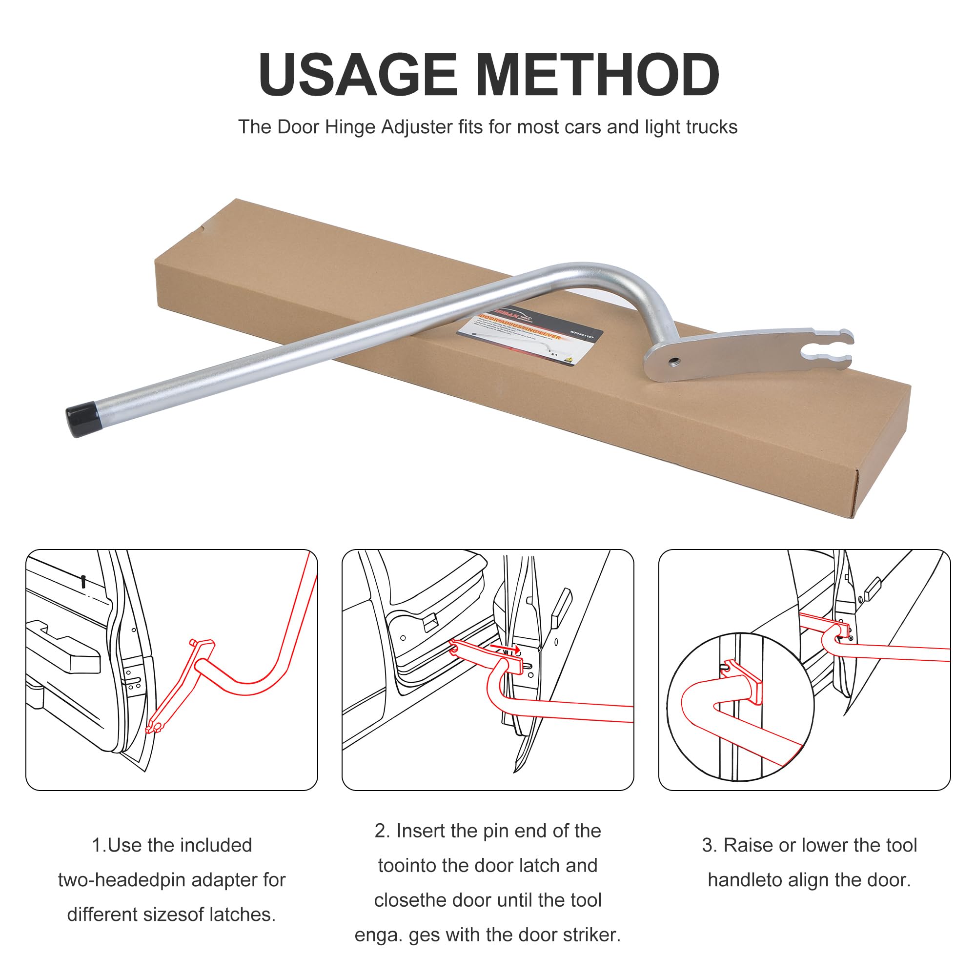 Adjustable Door Hinges Alignment Tool - Universal Fit for Cars & Light Trucks | Perfect for Garage Repairs & DIY Auto Maintenance