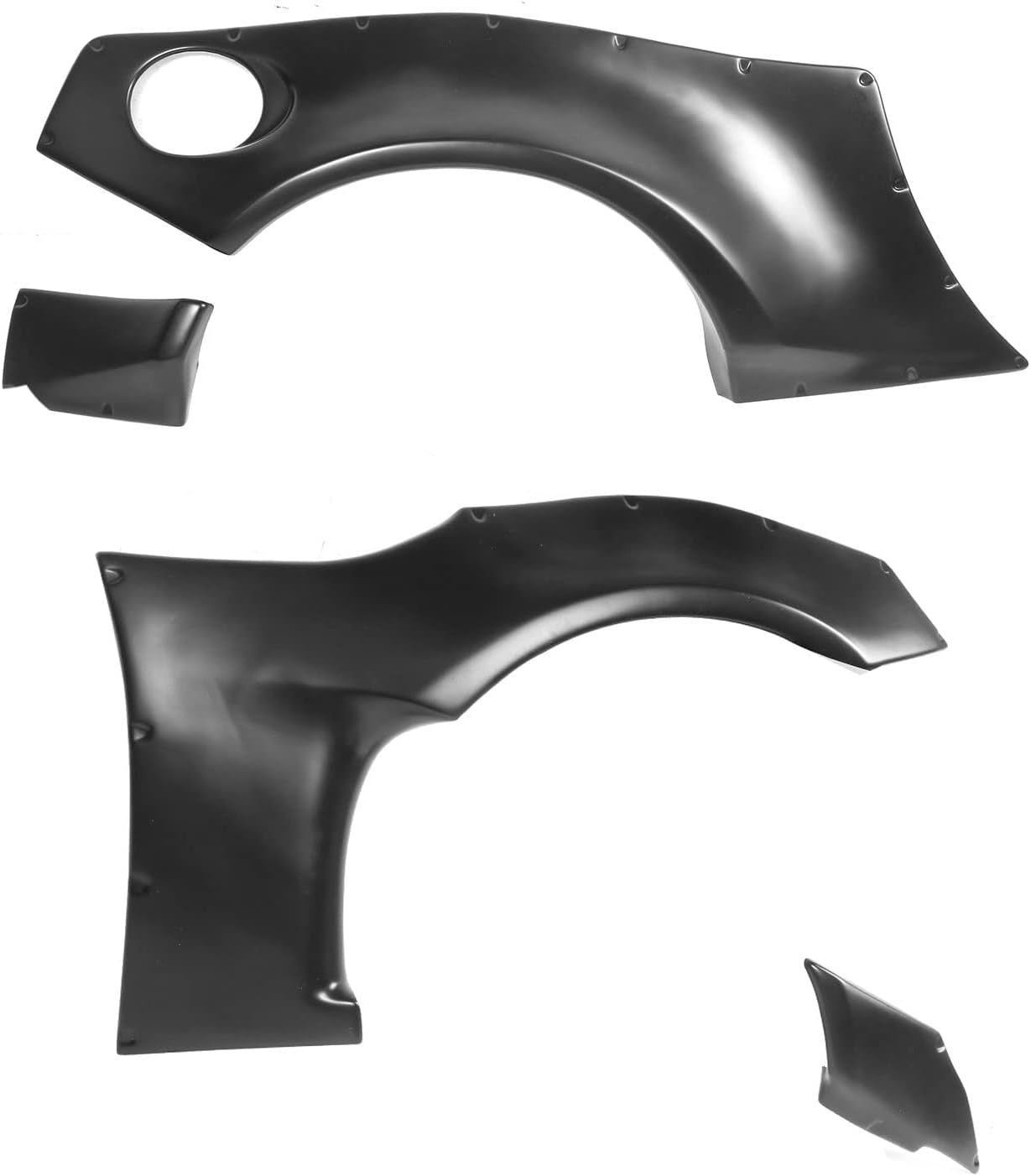 Fender Flares Wide Body Kit for 2013-2016 Scion FR-S / 2013-2020 Subaru BRZ / 2017-2020 Toyota 86 - GR Style Black ABS Plastic Wheel Arch Covers - Front & Rear Left Right Side Protection - Perfect for Off-Roading & Custom Car Styling