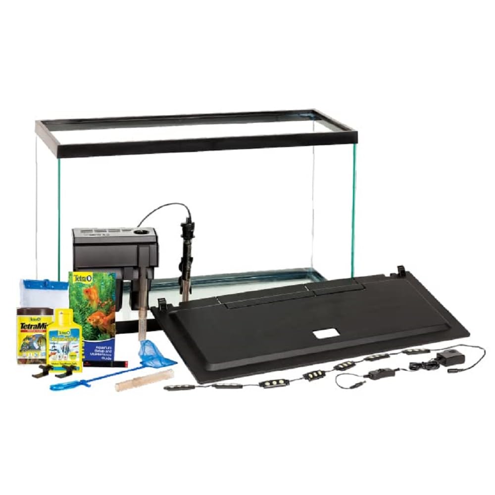 Tetra Complete LED Aquarium Kit 29 Gallon with LED Lighting, Filtration System, Heater & Accessories - Perfect for Home, Office or Classroom Fish Tank Setup