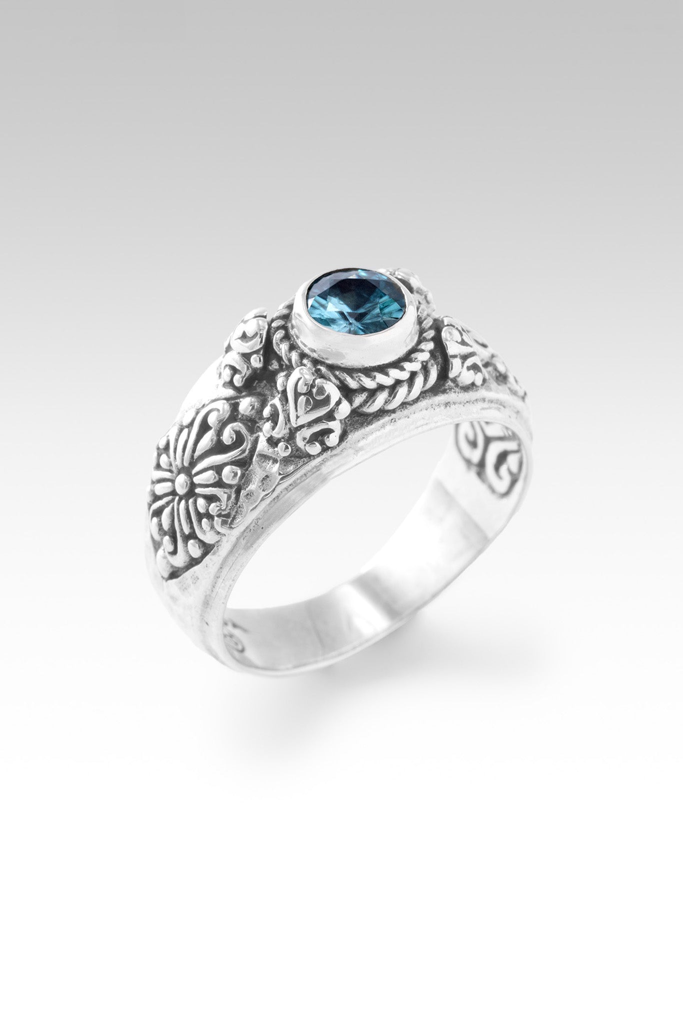 Blue Zircon Perfect Peace Ring™ – Elegant & Spiritual Jewelry for Meditation, Yoga & Mindful Living