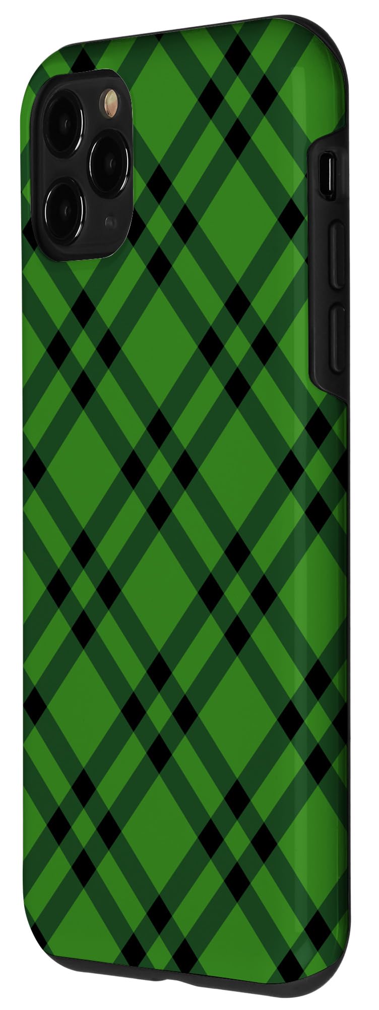 iPhone 11 Pro Case - Black and Green Gingham Buffalo Check Plaid Design, Slim Protective Cover for Everyday Use, Work, and Travel