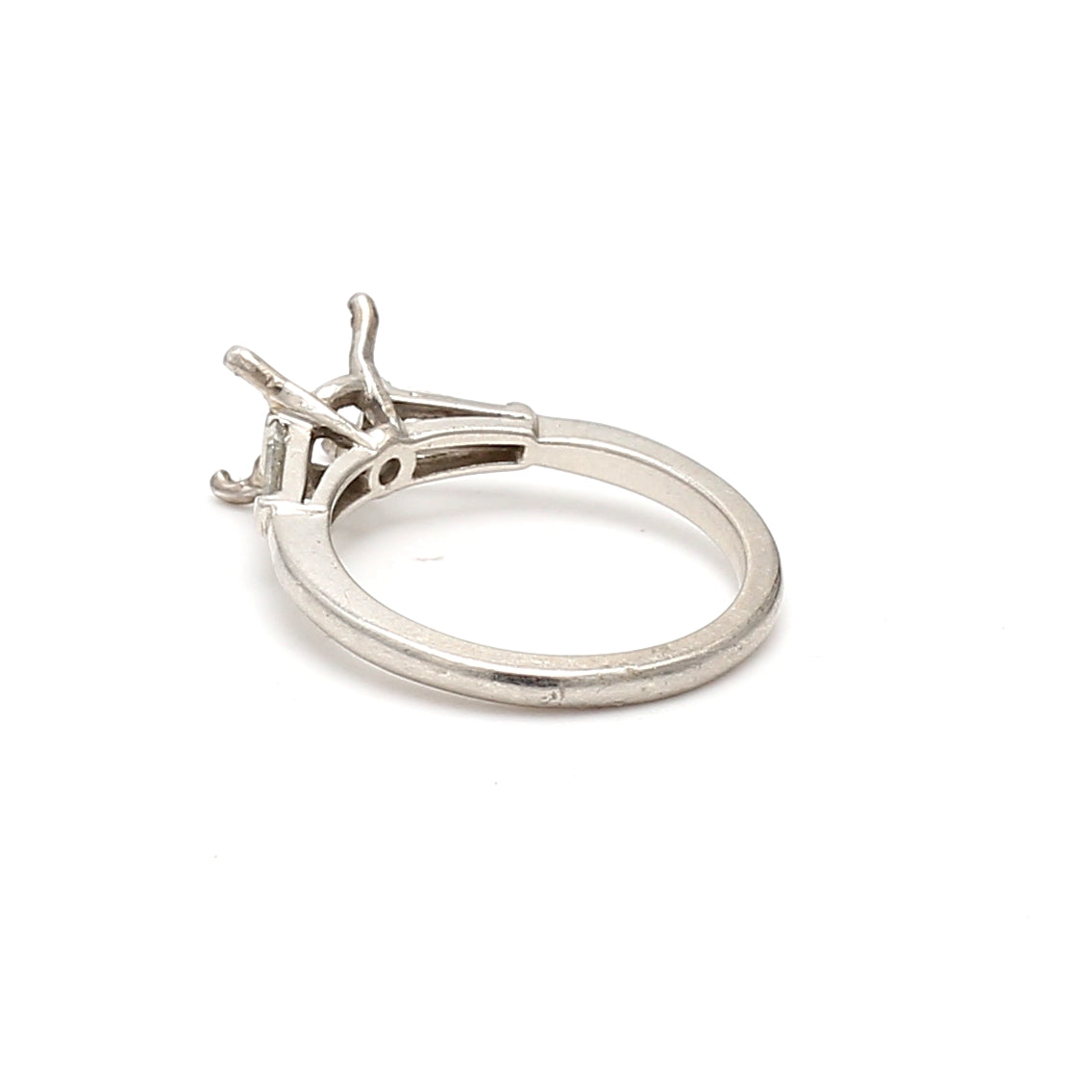 0.20 Carat Baguette Cut I VS2 Diamond Platinum Semi Mount Ring - Perfect for Engagement, Wedding Bands & Anniversary Gifts