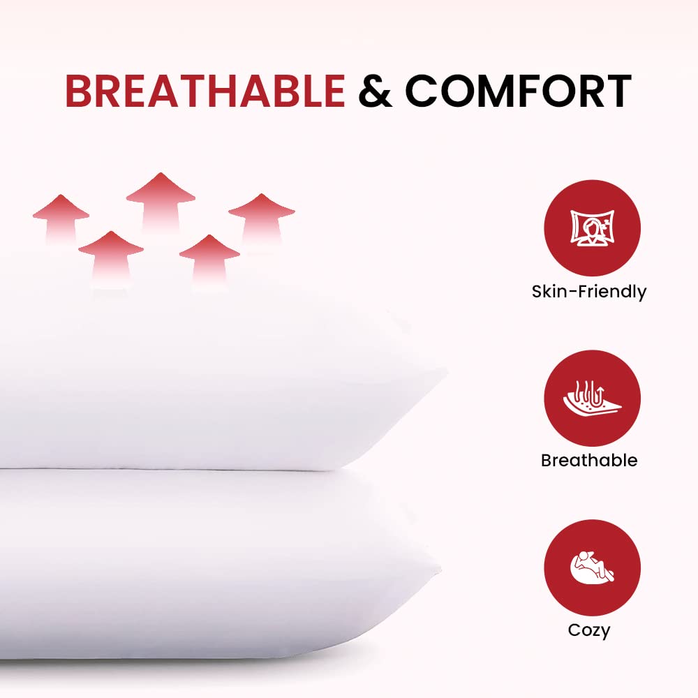 Belem Gel Fiber Hotel Collection 20x28 Inch Queen Size Bulk Pillows - 12 Pack Down Alternative Pillows with 100% Cotton Cover | Ultra Soft Bed Pillows for Hotels, Resorts, Airbnb | Perfect for Guest Rooms, Luxury Accommodations and Home Use