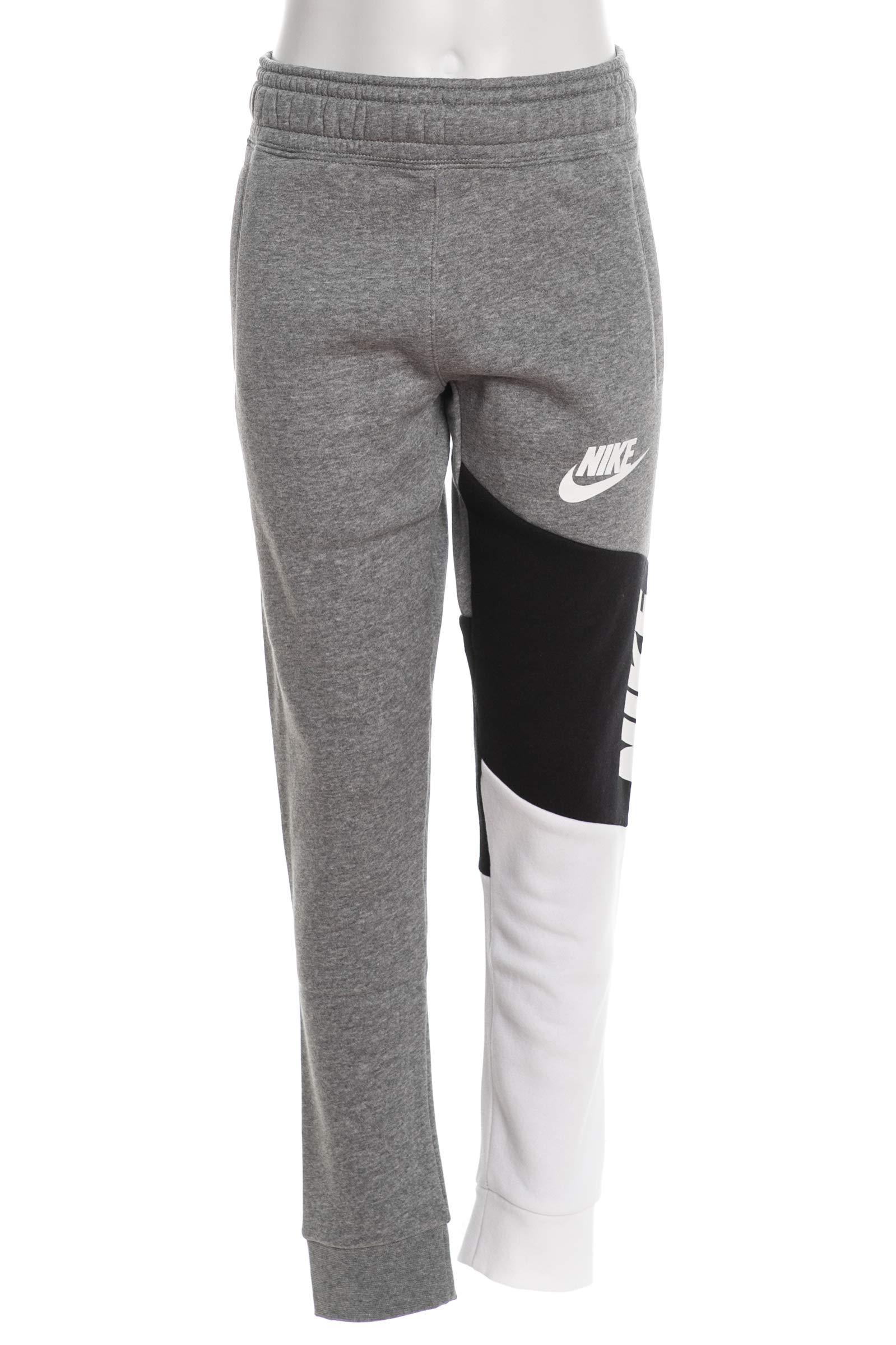 Nike Kids Boys NSW Core Amplify Pants - Big Kids (7-8) Carbon Heather/Black/Summit White - Athletic Joggers for School, Sports & Casual Wear