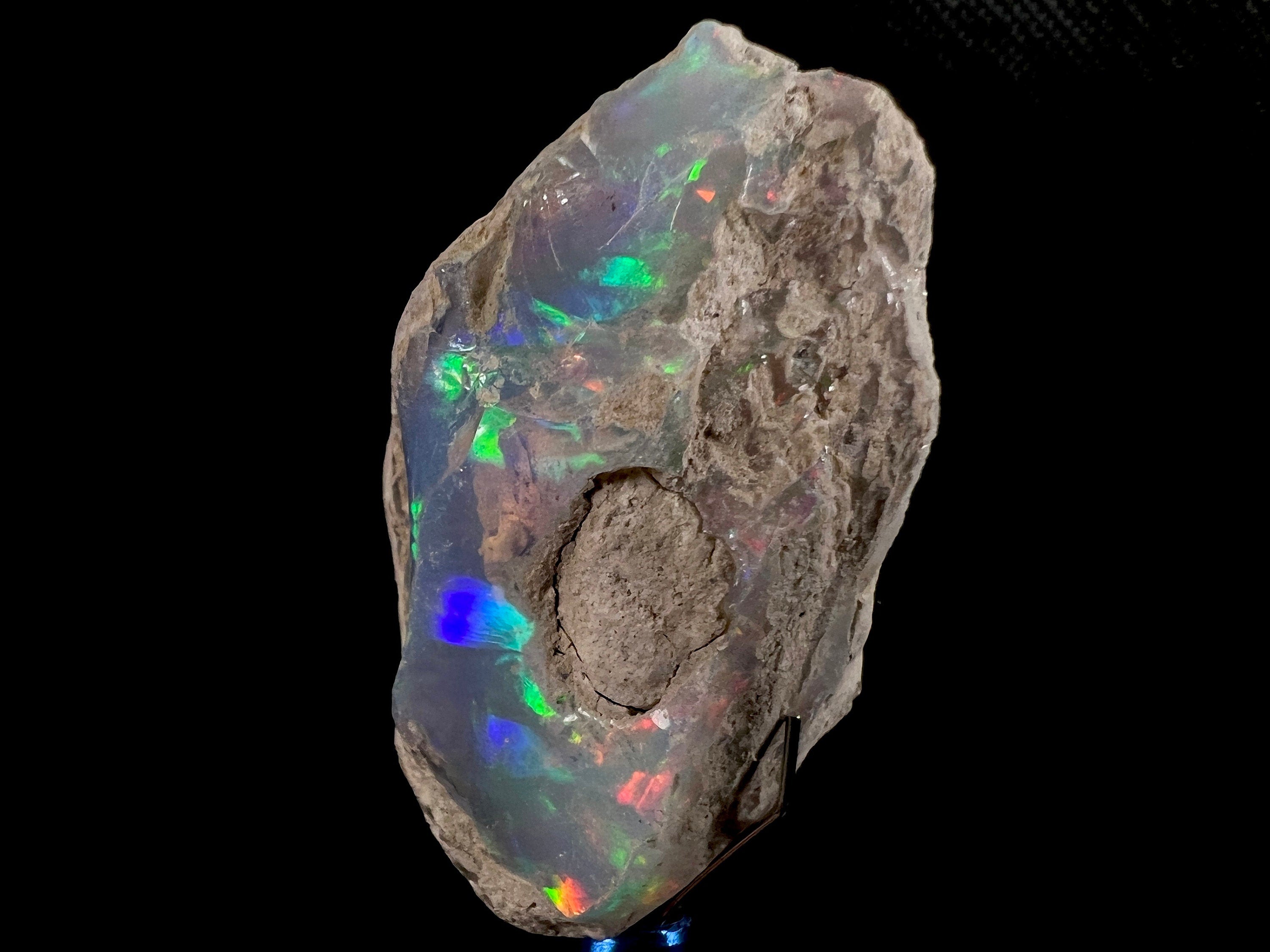 Premium 4A+ Welo Opal Raw Crystal - Natural Cutting Grade Opal, October Birthstone (50730) for Jewelry Making, Healing Crystals & Collectibles
