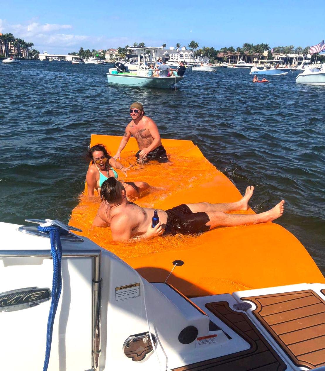 Premium Extra Large Floating Mat for Lakes & Pools (18x6 ft) - Durable Water Mat Floating Dock for Adults & Kids - Perfect for Swimming, Relaxing & Summer Fun at Beach, Lake or Backyard Pool