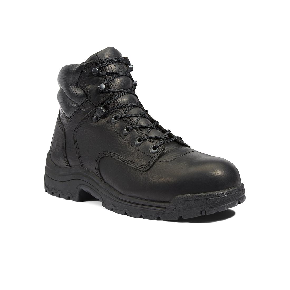 Titan® 6 Inch Alloy Steel Toe Work Boots for Men - Black Safety Shoes for Construction, Warehouse & Industrial Work