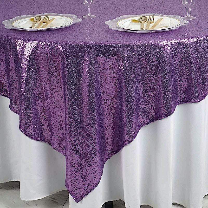 90 x 90 Inch Sparkling Sequin Tablecloth Cover - Elegant Party Decor for Weddings, Banquets & Special Events
