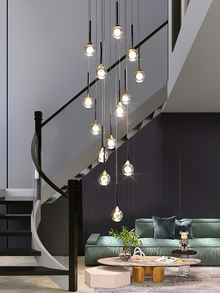 Elegant Crystal Drops Chandelier - Modern Ceiling Light Fixture for Living Room, Dining Room & Bedroom | Perfect Home Decor Lighting for Weddings, Parties & Luxury Spaces