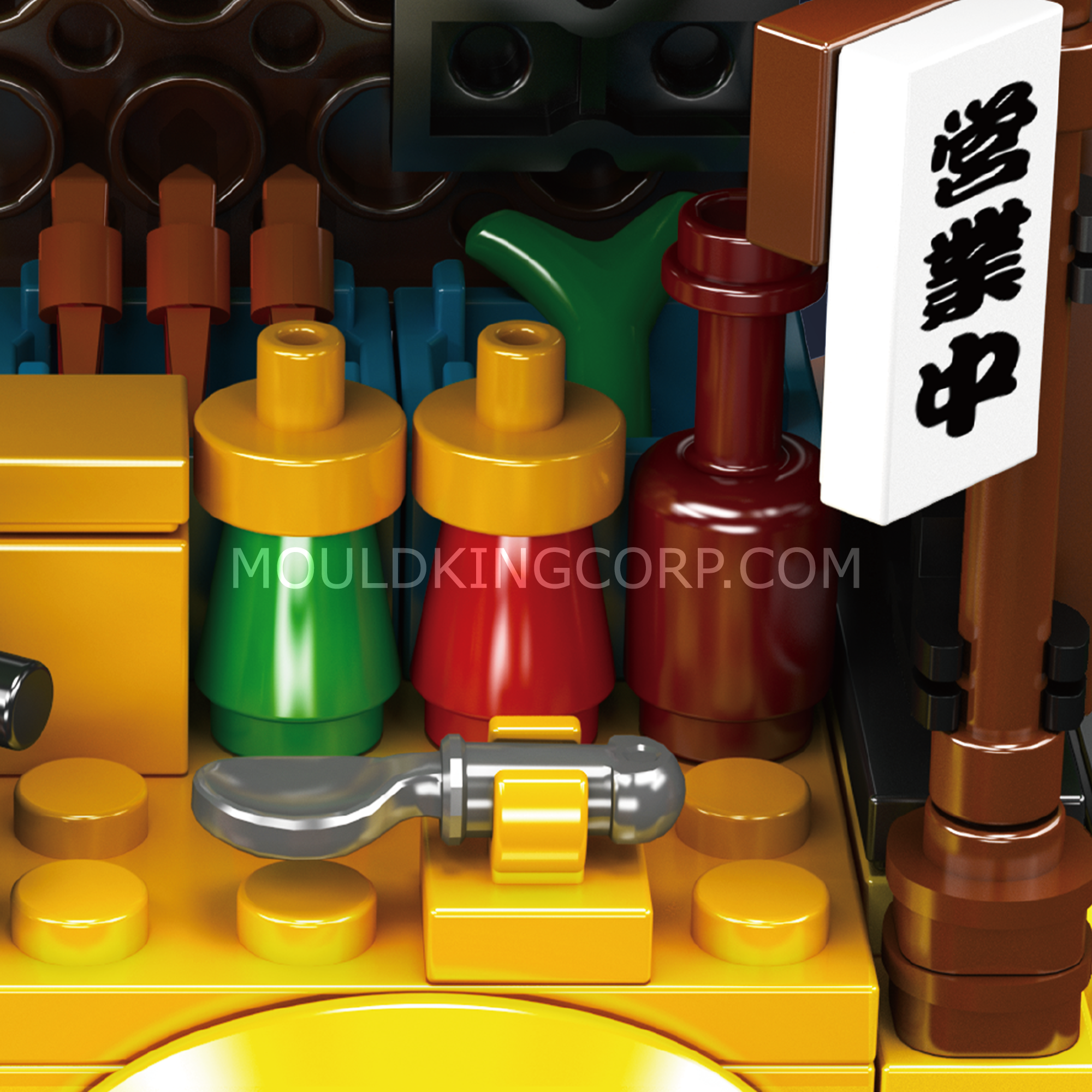 Mould King 24064 Mini Street Series Mobile Ramen Cart Building Set - 326 PCS DIY Model Kit for Adults & Teens | Creative Gift for Collectors & Hobbyists | Perfect for Home Decoration & Display
