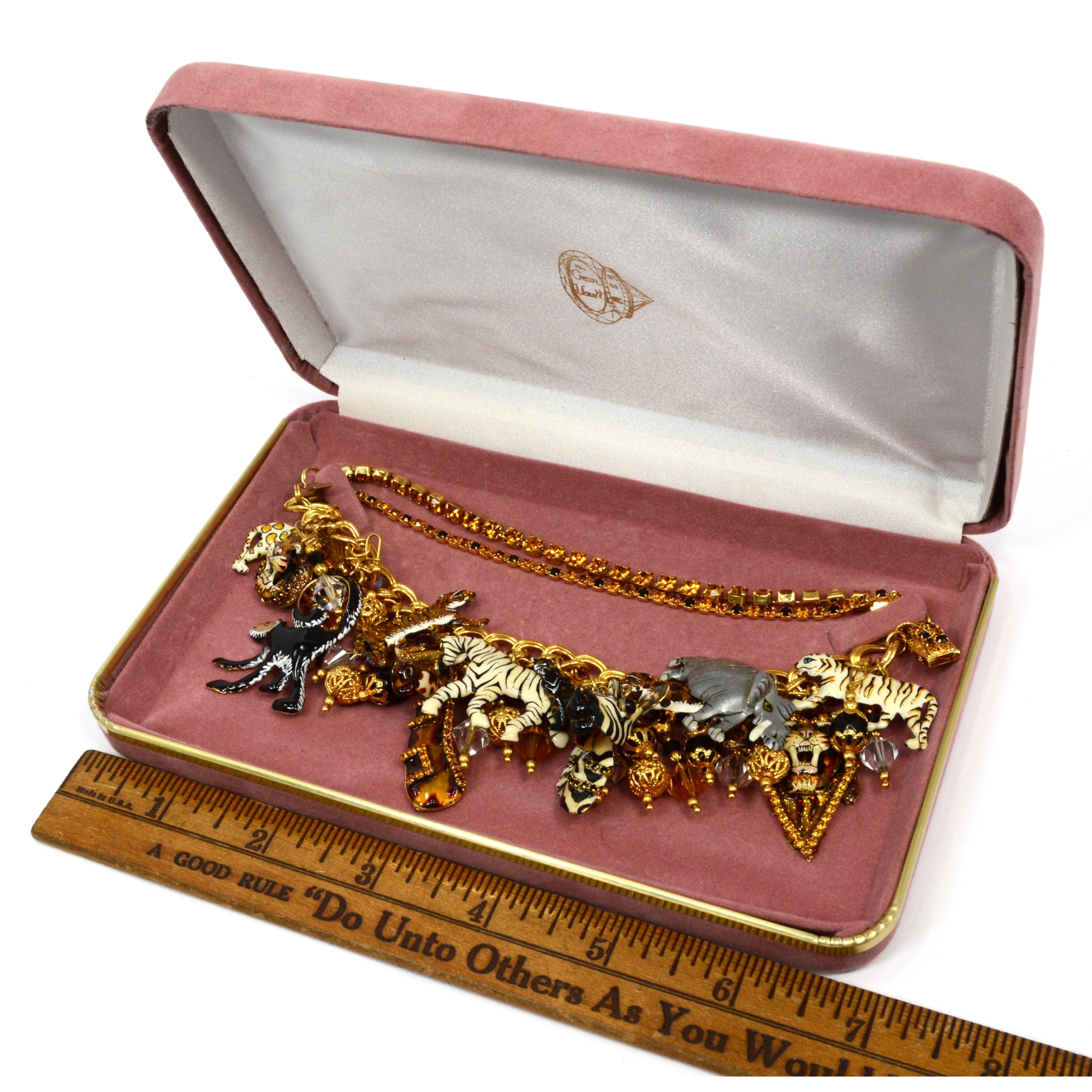 Luxury Ritz Jungle Brunch Charm Bracelet with Lion, Tiger & Monkey Charms - Perfect for Women's Fashion, Gift Giving & Special Occasions