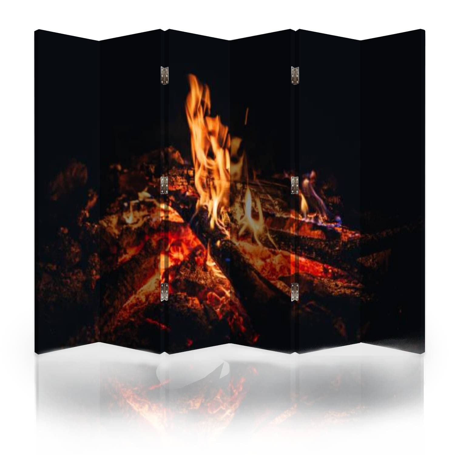 6-Panel Folding Room Divider Screen - Portable Privacy Partition for Home, Office & Camping | Natural Canvas Room Separator for Indoor & Outdoor Use