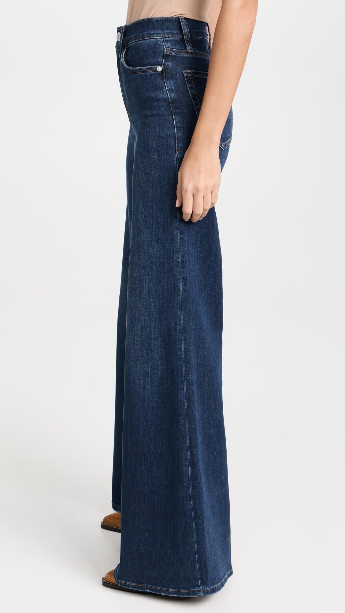 FRAME Women's Le Palazzo High-Rise Flared Jeans - Stylish & Comfortable Denim for Casual Outings & Date Nights