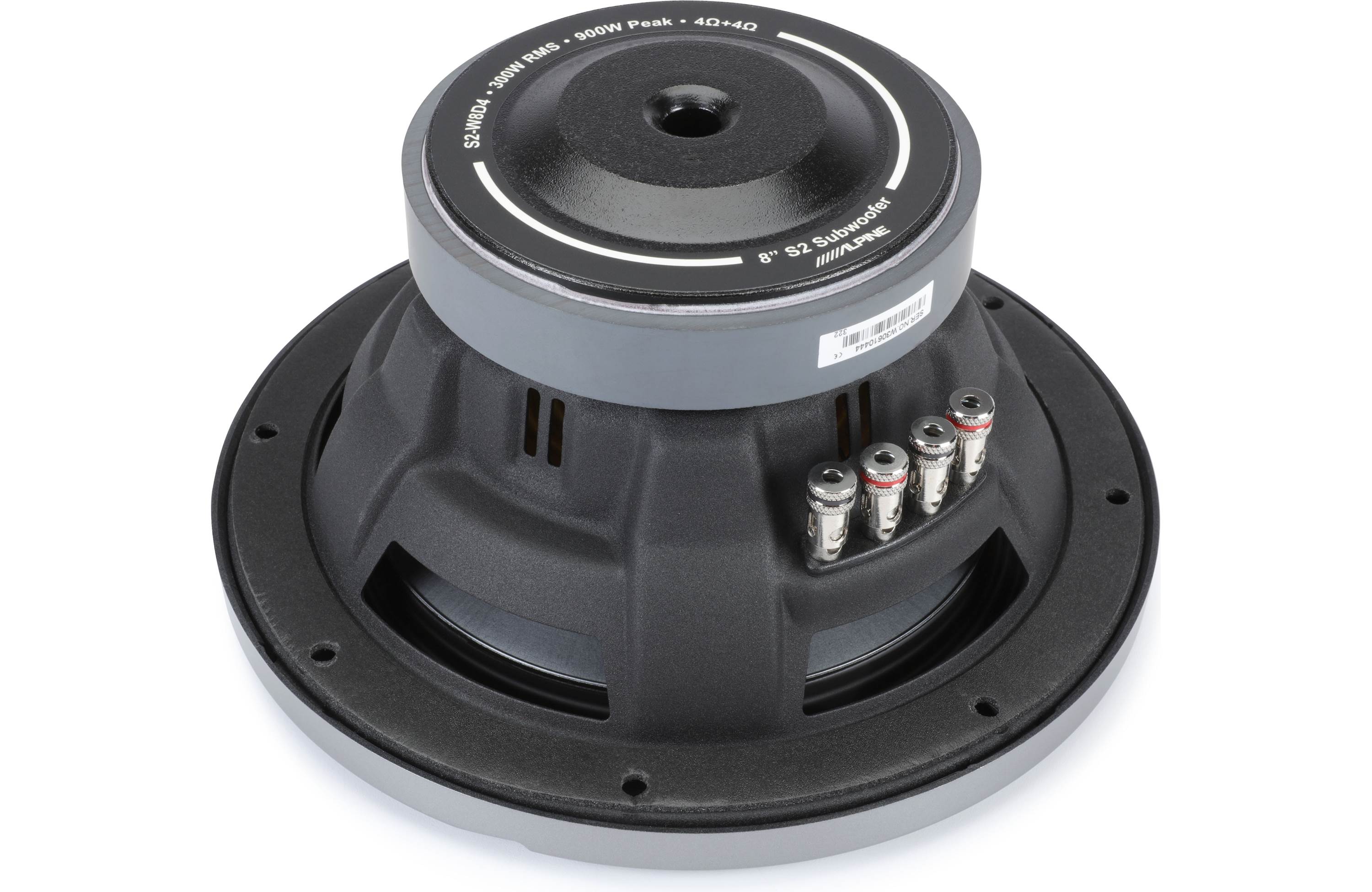 Alpine S2 W8D4 S Series 8 Inch Car Subwoofer with Dual 4 Ohm Voice Coils - High Performance Bass for Car Audio & Home Theater Systems