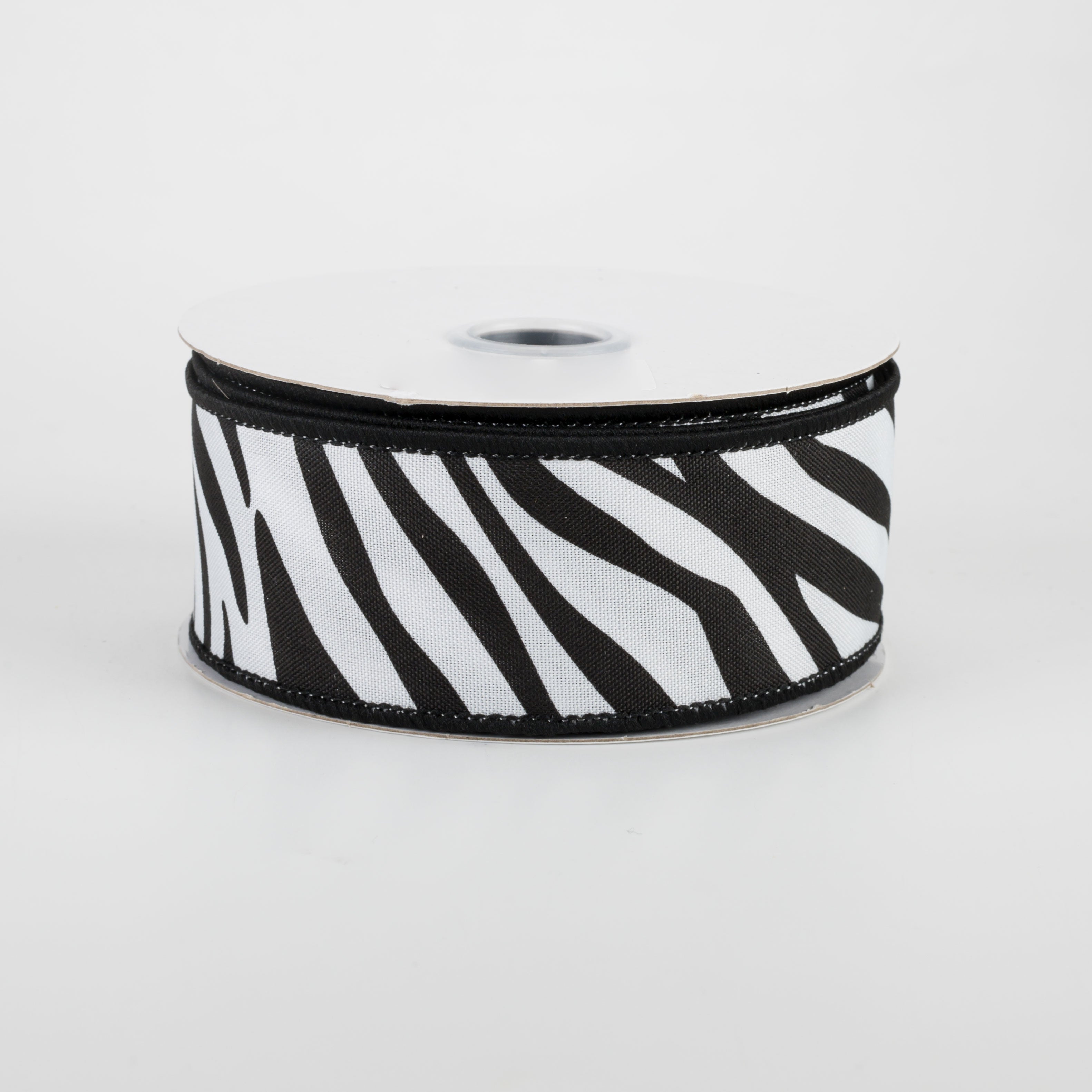 1.5 Inch Animal Print Ribbon - White and Black Zebra Stripe Grosgrain Ribbon (10 Yards) for Gift Wrapping, DIY Crafts, Hair Bows, and Party Decorations