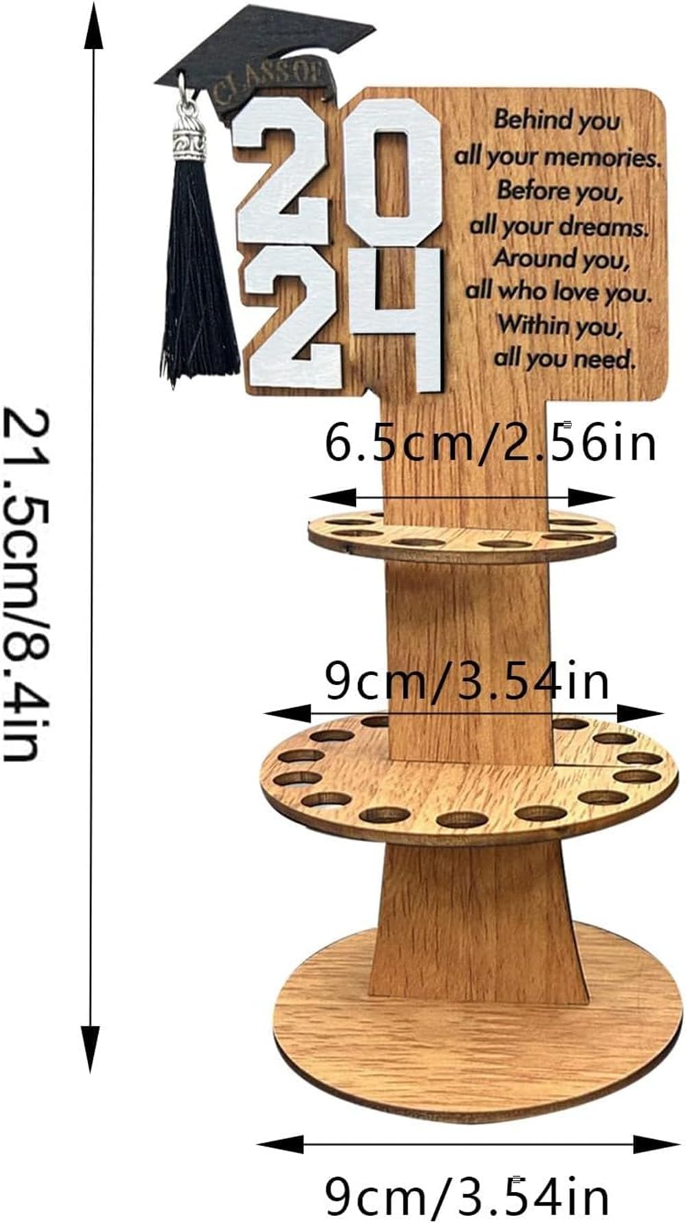 2024 Graduation Money Cake Holder - Unique Graduation Gift Ideas for High School & College Grads - White Money Cake Box for Cash Gifts - Perfect for Graduation Parties & Celebrations