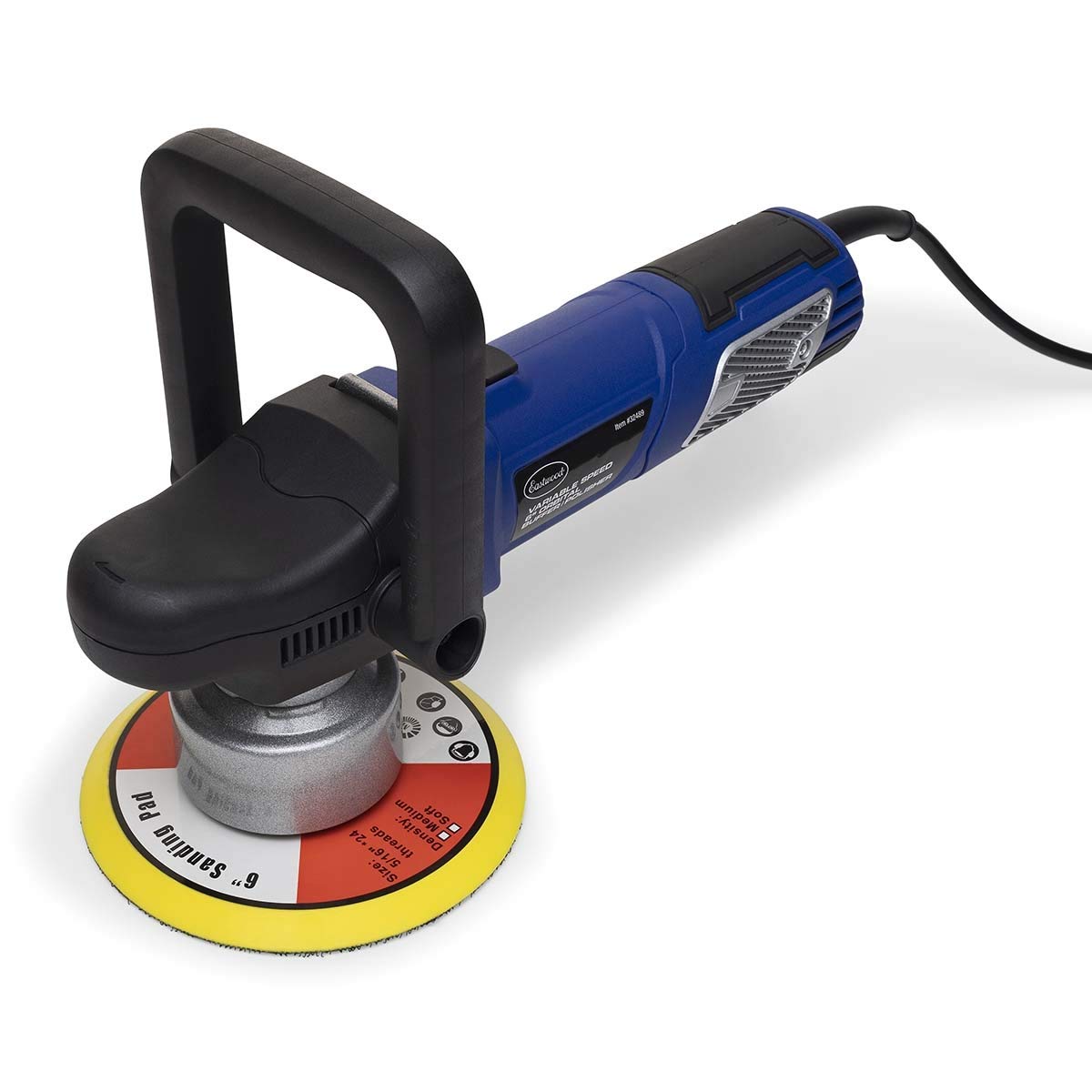 Eastwood 6 Inch Variable Speed Orbital Sander Polisher with Soft Start & Trigger Response - Perfect for Woodworking, Auto Body Sanding & Surface Polishing