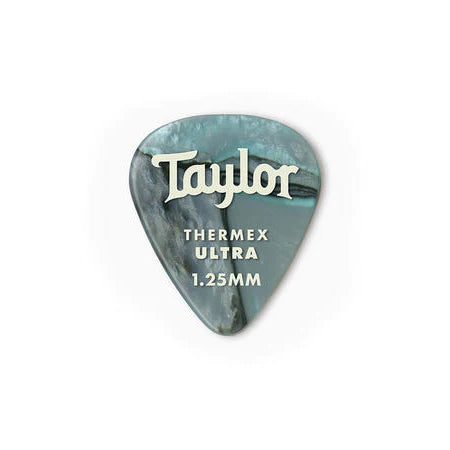 Taylor 80739 Premium Thermex 351 Guitar Picks - Abalone Shell Design, 1.25mm Thickness, 6-Pack for Acoustic & Electric Guitar Players - Perfect for Strumming, Picking & Professional Performances