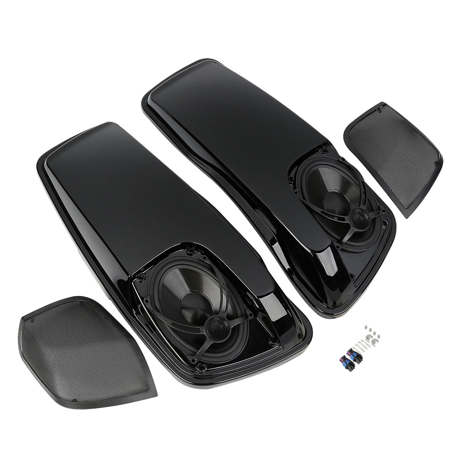 TCT-MOTORPARTS 5X7 Speakers Saddlebag Lids for Harley Davidson 2014-2023 Touring Models FLT FLHT FLHTCU FLHRC - Compatible with Road King, Road Glide, Street Glide, Electra Glide & Ultra Classic - Perfect for Motorcycle Audio Upgrades & Long Rides