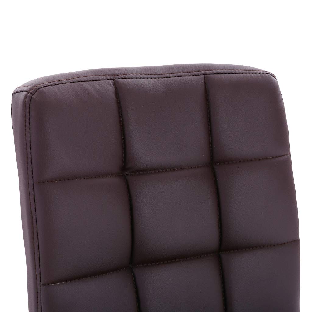 Adjustable Black PU Leather Armless Mid Back Swivel Office Chair - Ergonomic Computer Desk Chair for Home & Office Workspace, Gaming, Study, and Conference Rooms