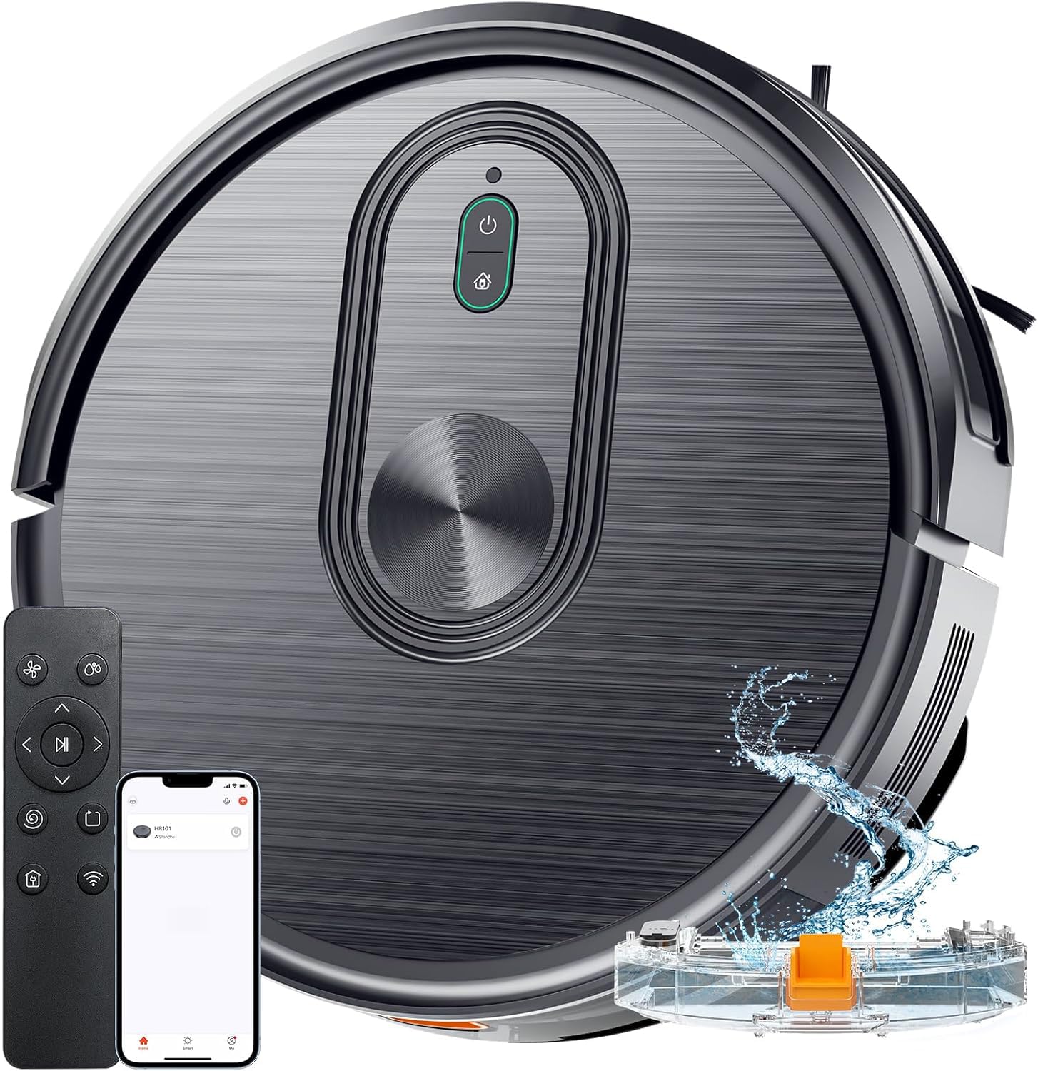 Smart Robot Vacuum and Mop 2-in-1 Combo - 3200Pa Strong Suction, Self-Charging, App/Bluetooth/Voice Control - Slim Robotic Vacuum Cleaner for Pet Hair, Hard Floors & Carpets - Perfect for Home Cleaning with Scheduling Feature